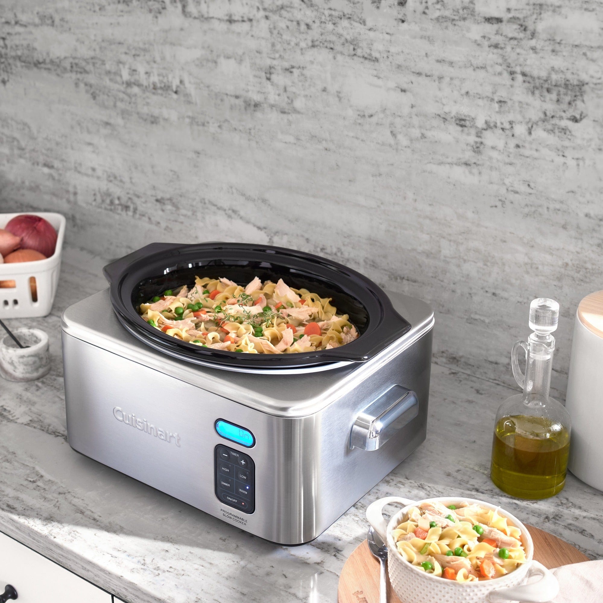 Cuisinart 6.5 Quart Programmable Slow Cooker, Silver