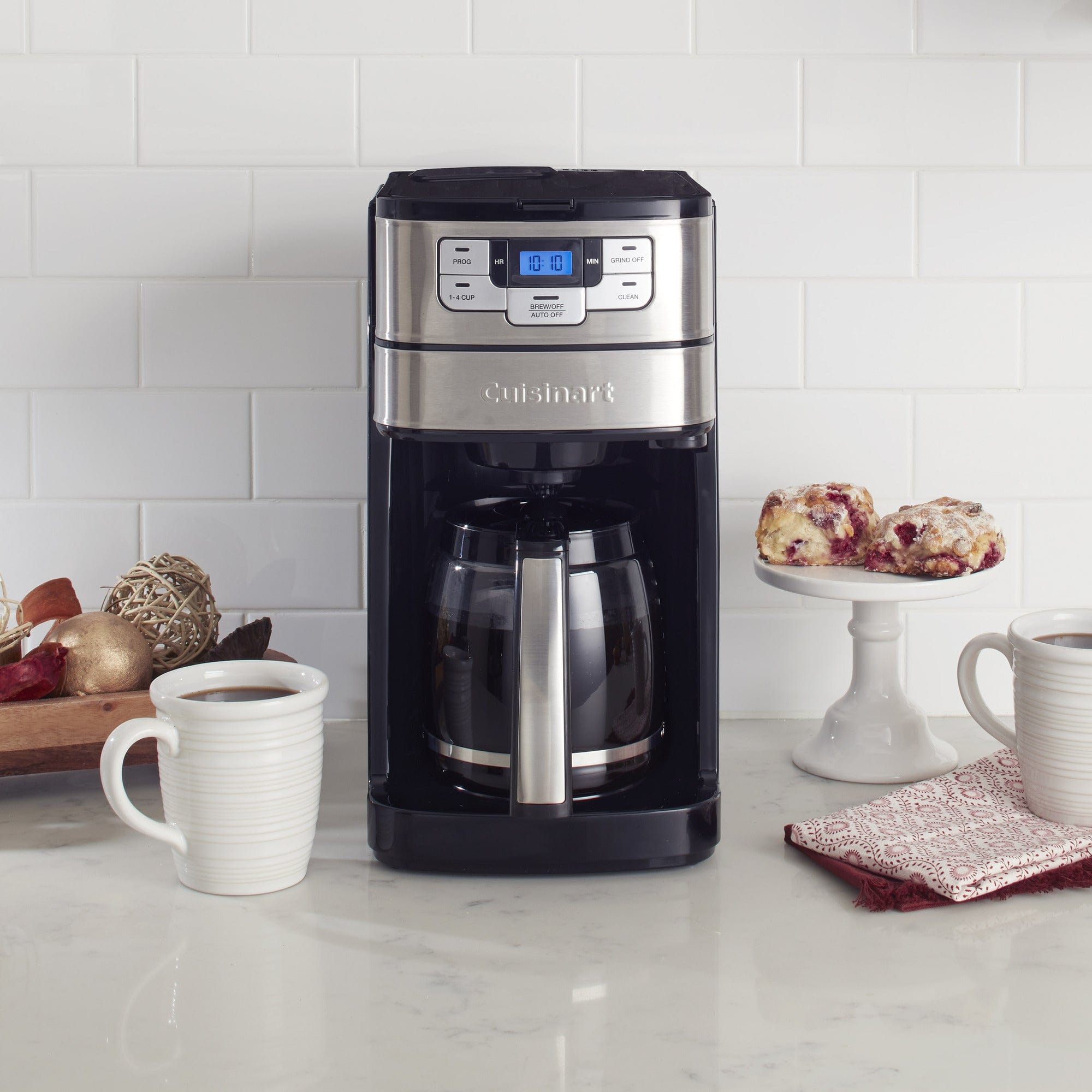 Cuisinart Automatic Grind & Brew 12 Cup Coffee Maker, Black