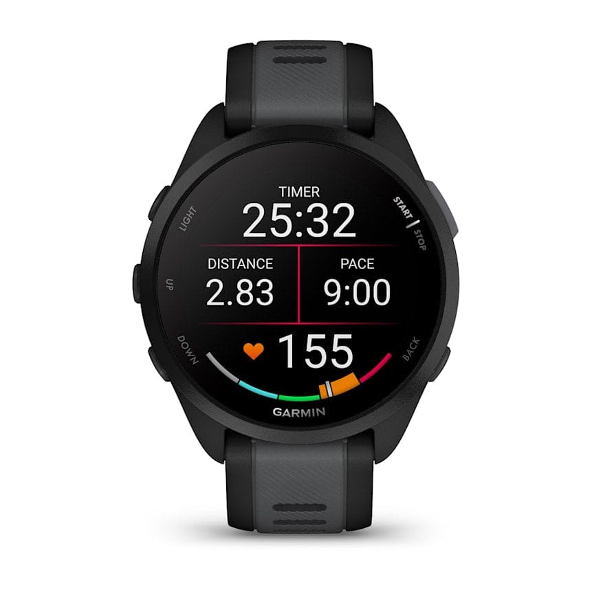 Garmin Forerunner 165 Music Running Smartwatch, GPS, WiFi, Black/Slate Gray - Certified Refurbished