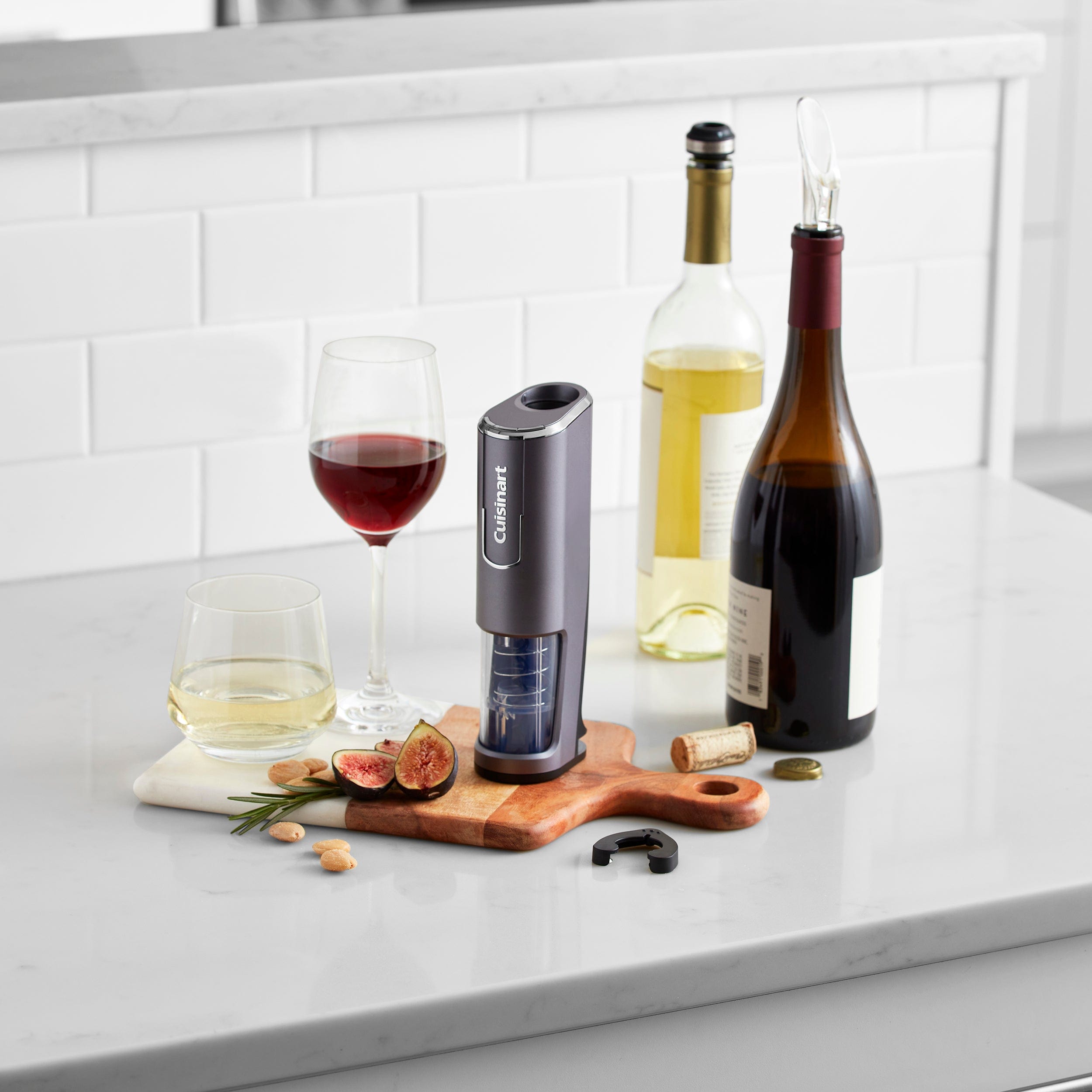 Cuisinart EvolutionX Cordless 4-in-1 Wine Opener, Dark Gray