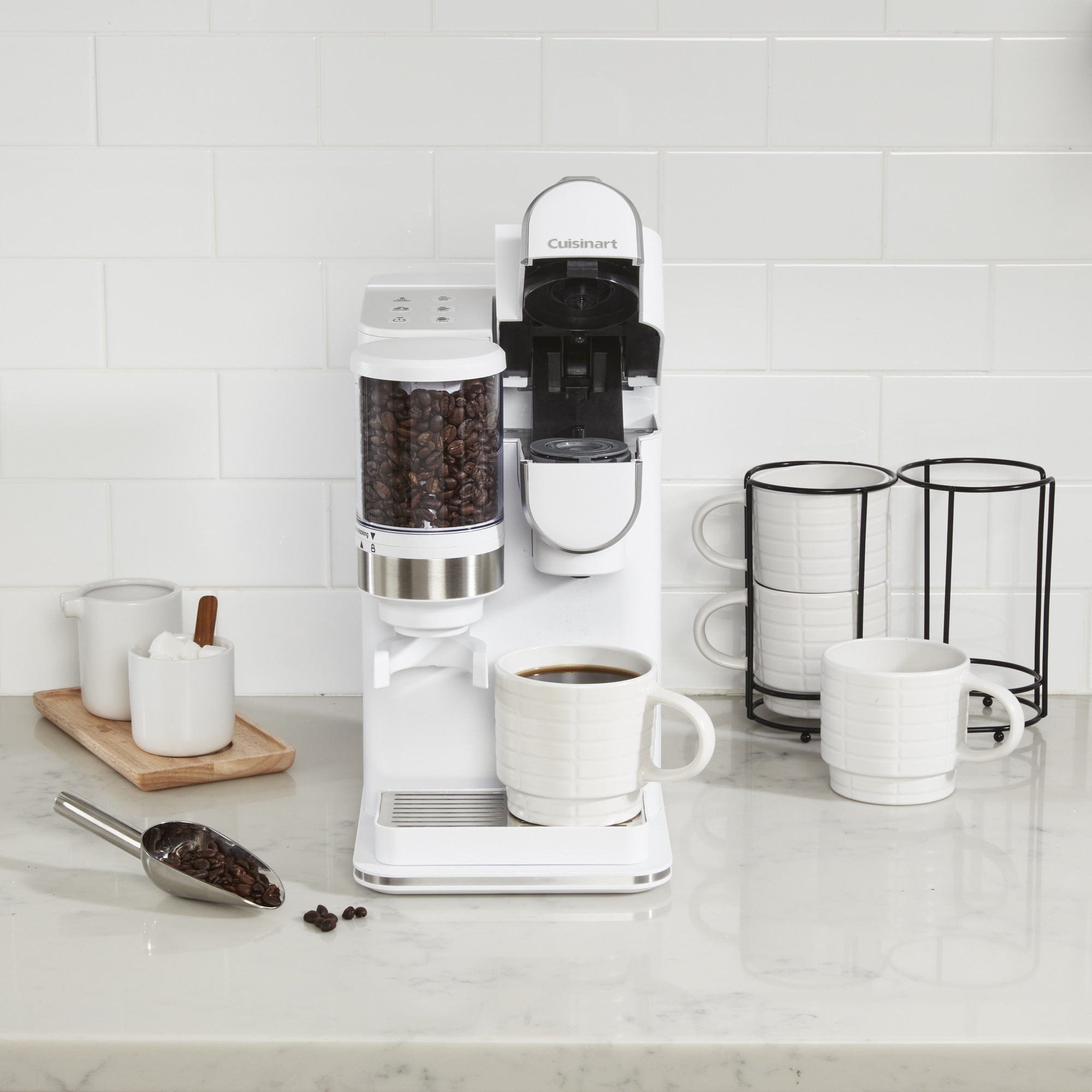 Cuisinart Grind & Brew Single-Serve Coffee Maker, White