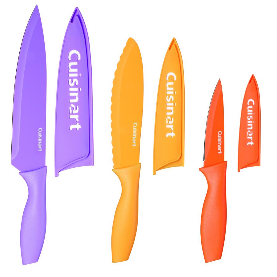 Cuisinart 6 Piece Nonstick Color Knife Set, Multicolor