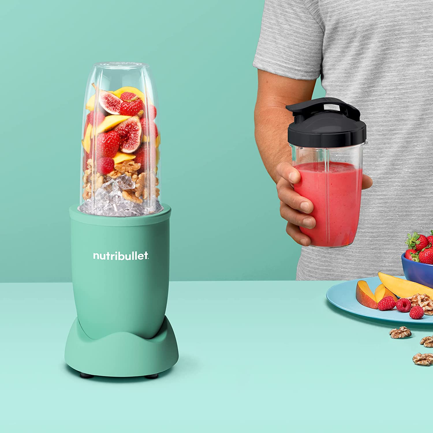 Nutribullet Pro 900W Blender Matte Mint Green - Certified Refurbished