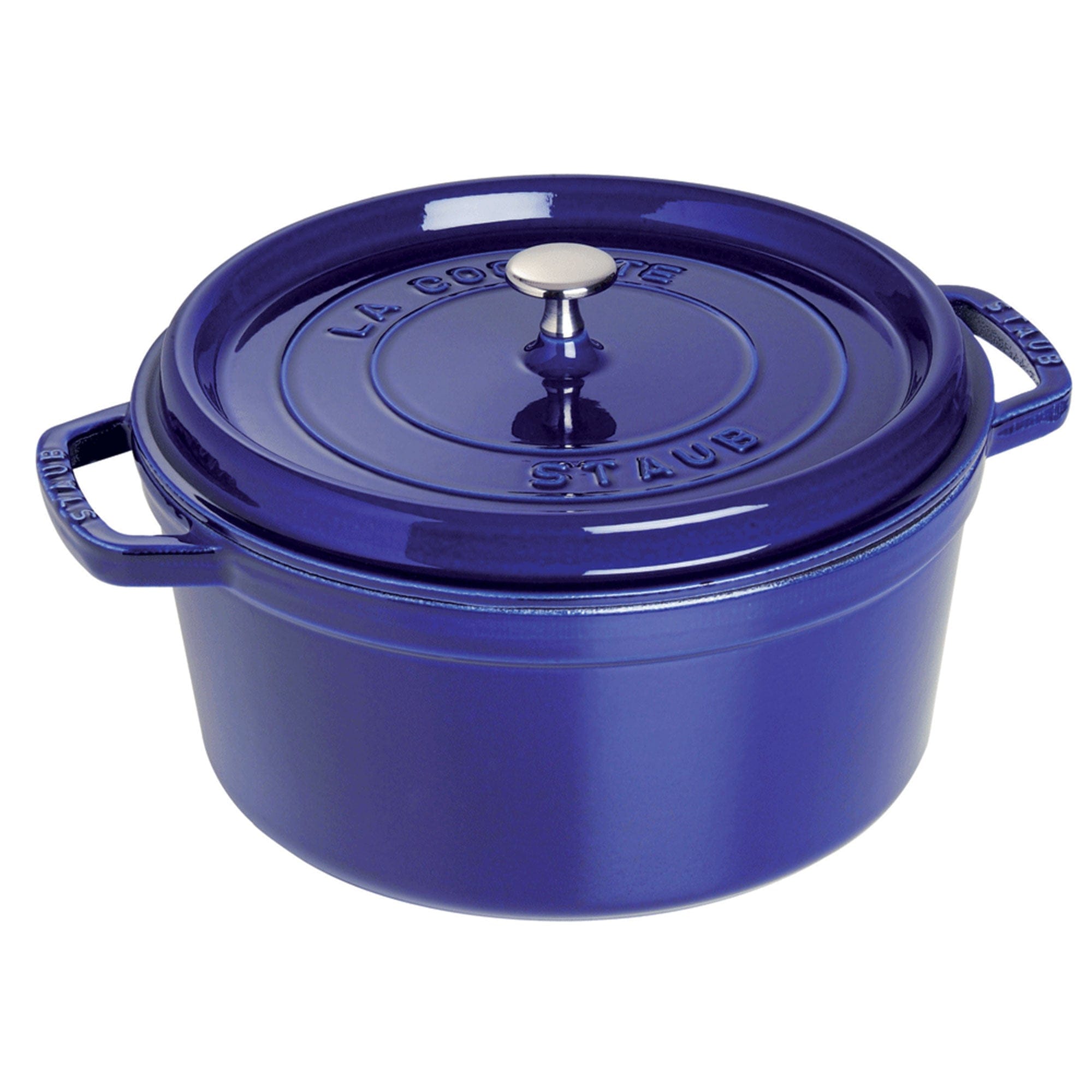 Staub Cast Iron 5.5-qt Round Cocotte, Dutch Oven - Dark Blue