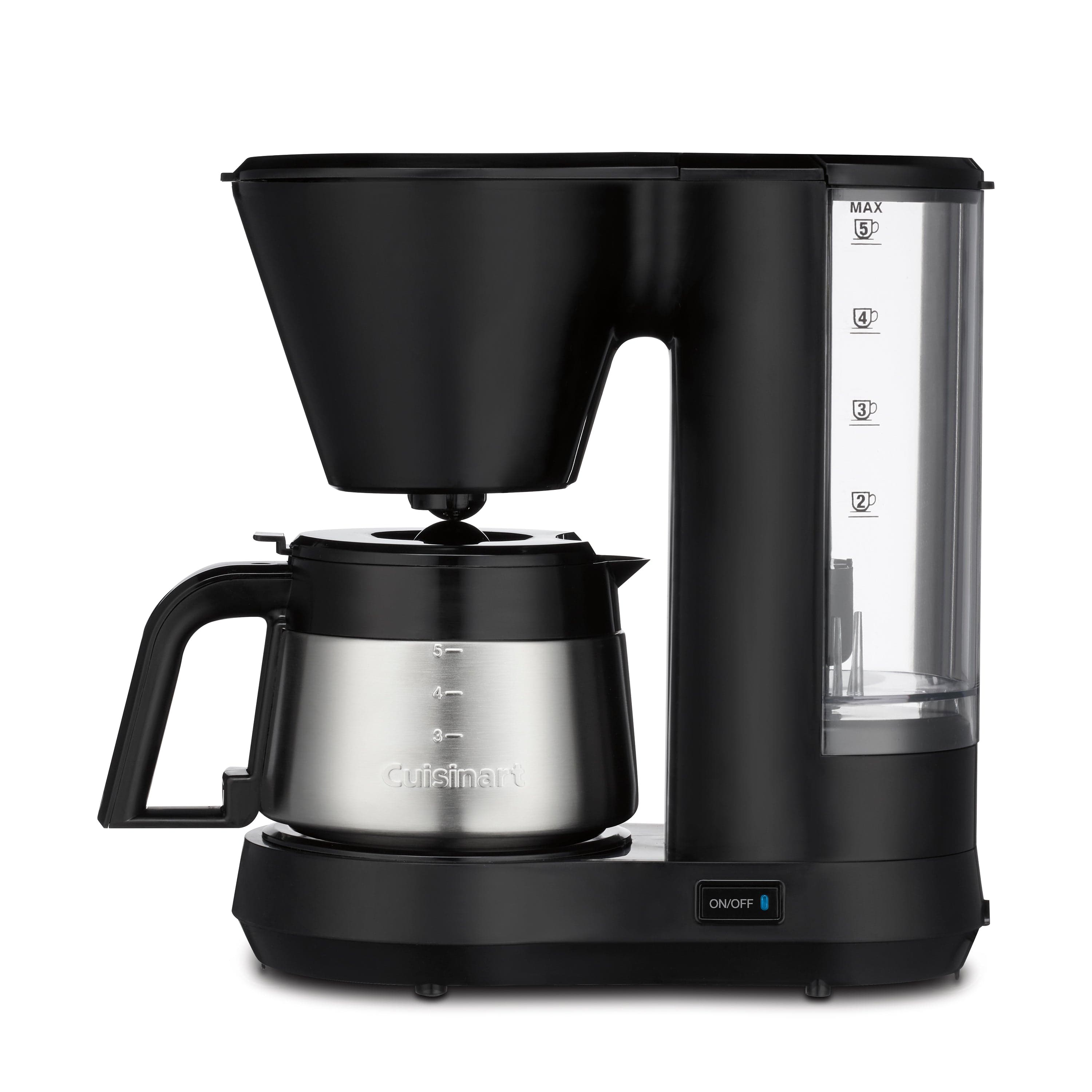 Cuisinart 5-Cup Coffee Maker with Stainless Steel Carafe, Black