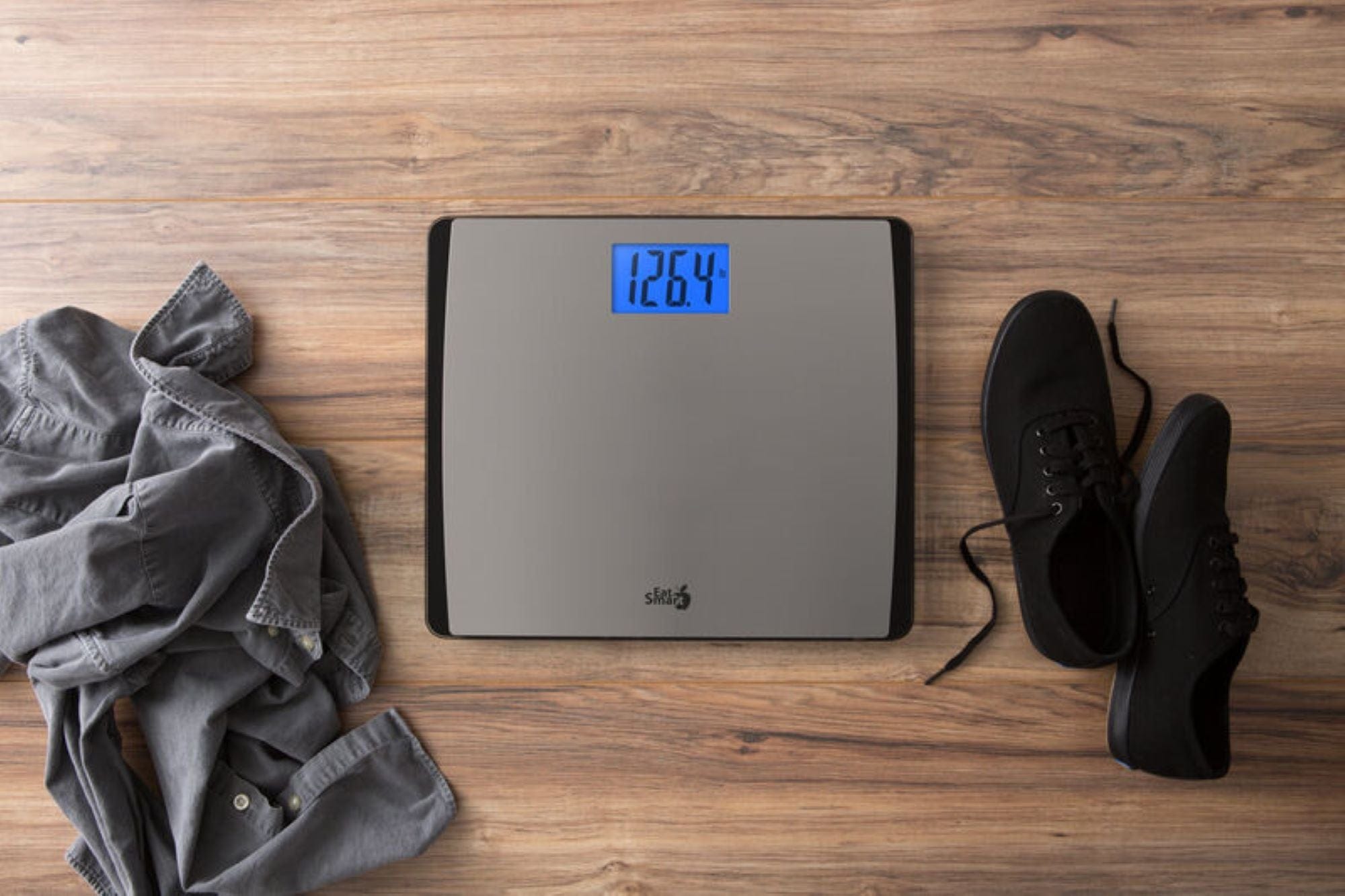 Eat Smart Precision 550 Pound Extra-High Capacity Digital Bathroom Scale for Body Weight with Extra-Wide Platform, Stainless Steel