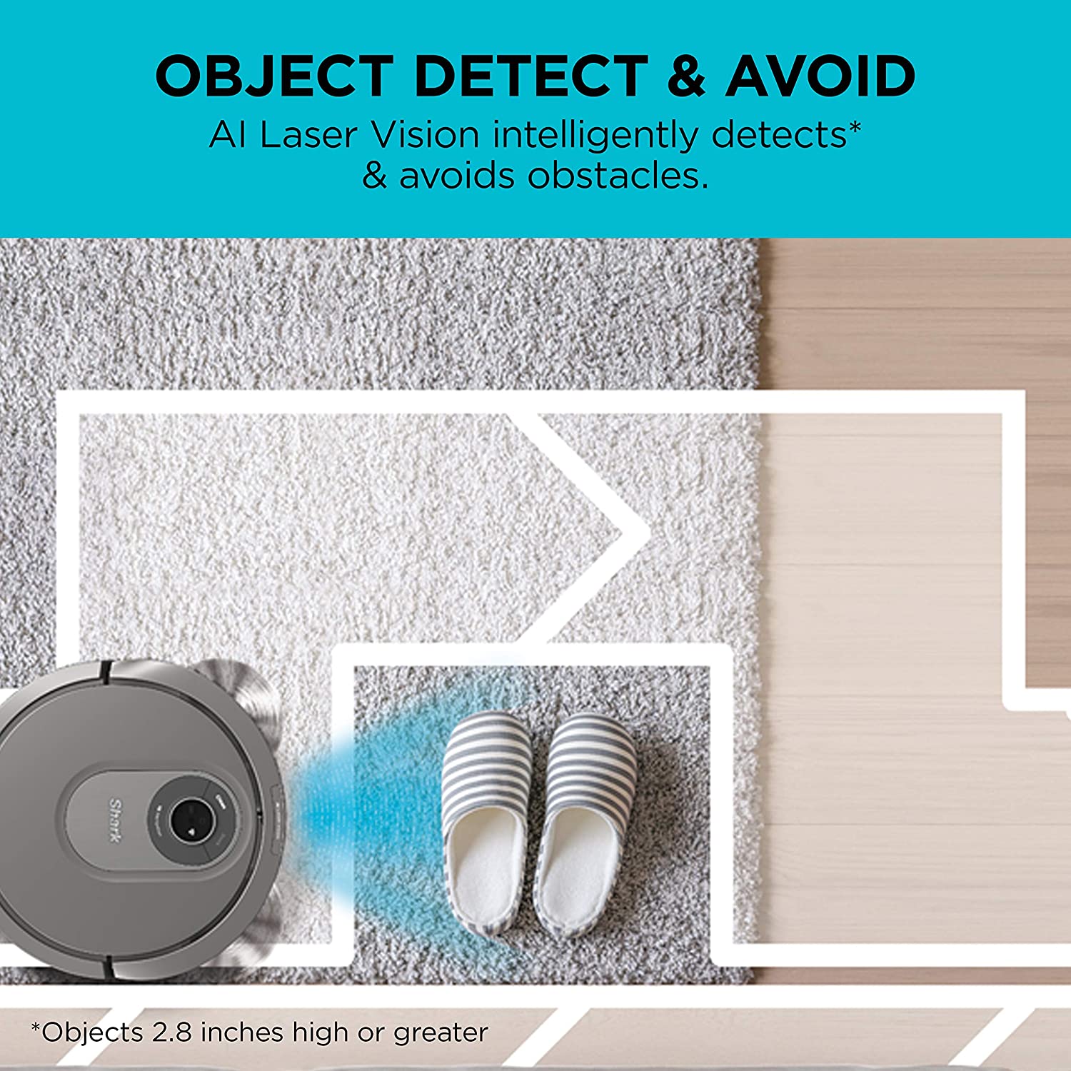 Shark Smart Mapping, Scheduling, Pet Hair Pick Up, Logical Navigation Carpet AI Robot Vacuum, Black/Silver