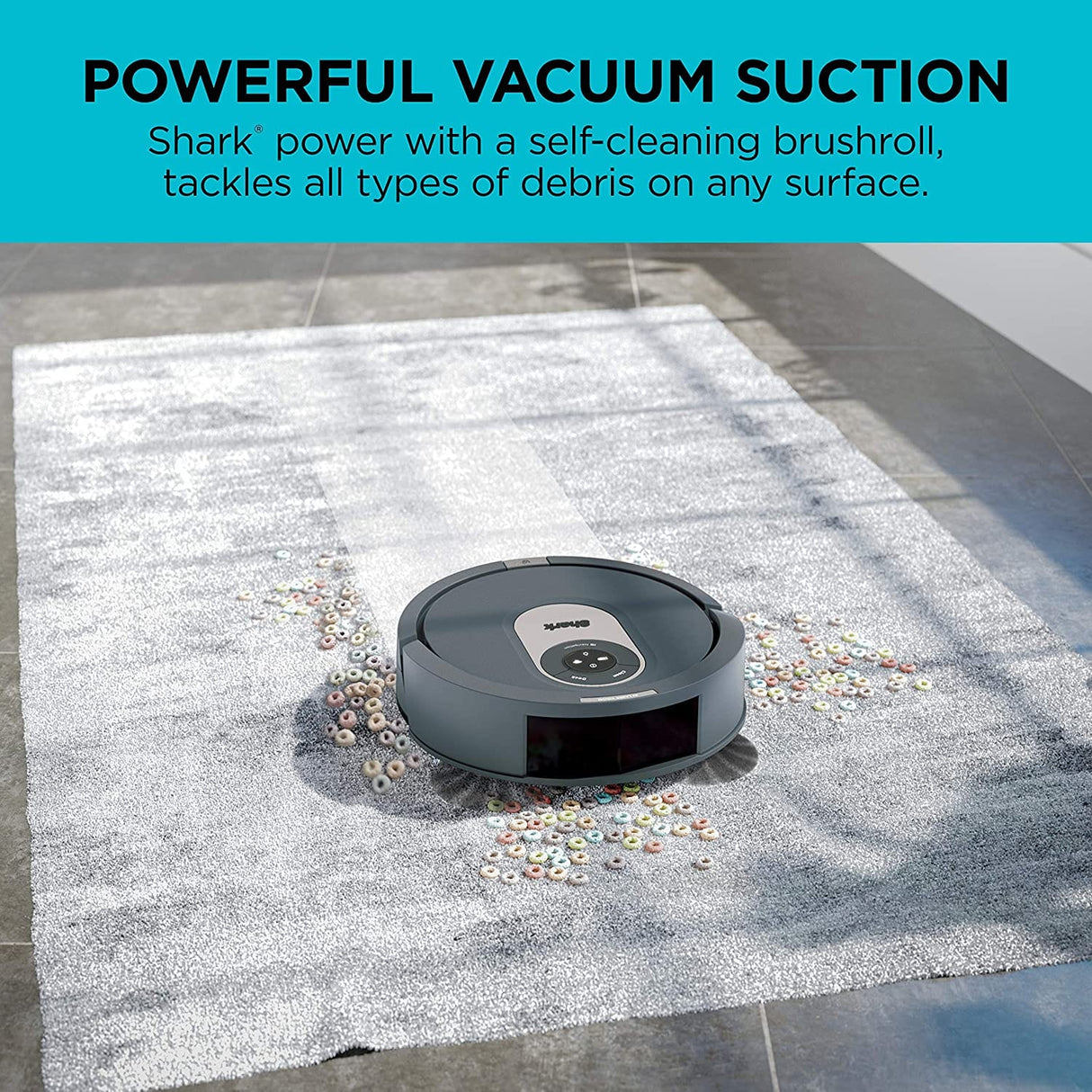 Shark Smart Mapping, Scheduling, Pet Hair Pick Up, Logical Navigation Carpet AI Robot Vacuum, Black/Silver - Open Box