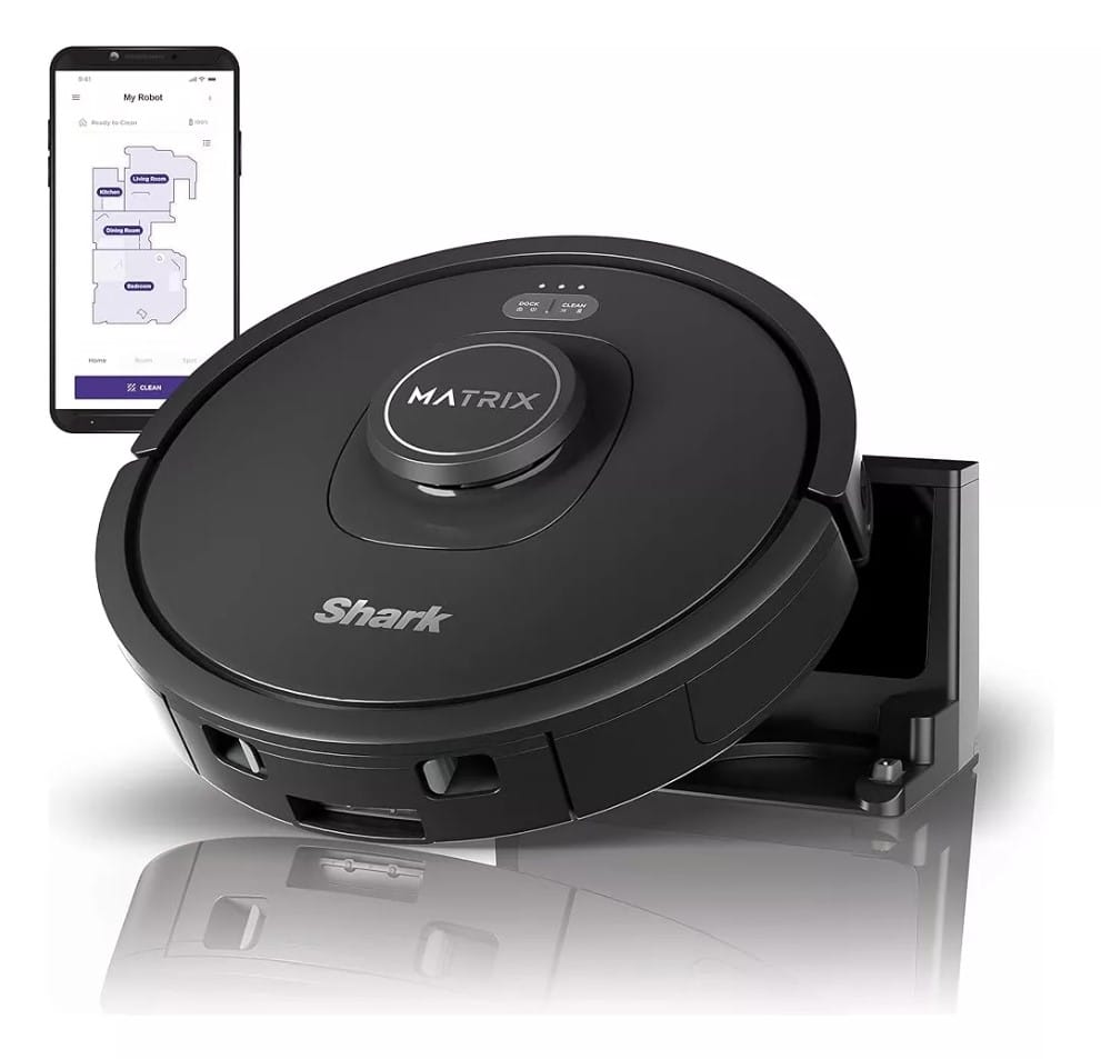 Shark Matrix Robot Vacuum for Carpets and Hardfloors with Self-Cleaning Brushroll and Precision Mapping - Open Box