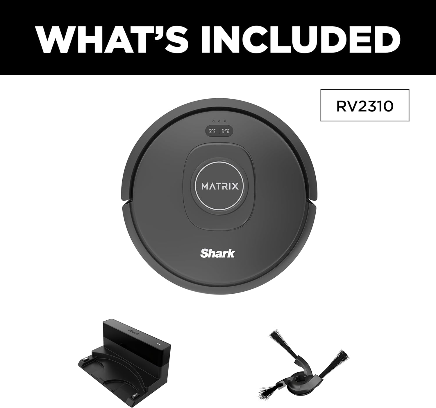 Shark Matrix Robot Vacuum for Carpets and Hardfloors, Self-Cleaning Brushroll, Precision Mapping, Smart Control - Certified Refurbished