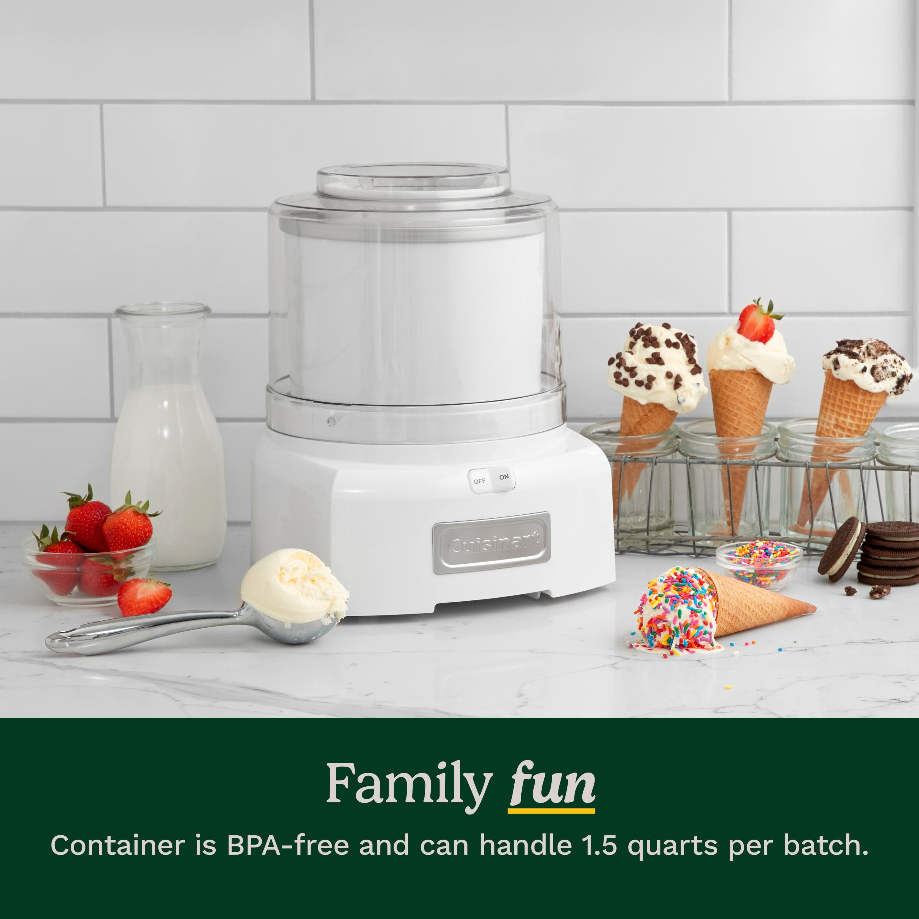 Cuisinart Frozen Yogurt - Ice Cream & Sorbet Maker, White