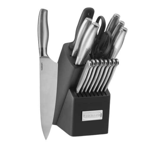 Cuisinart Artiste Collection 17 Piece Knife Block Set, Silver