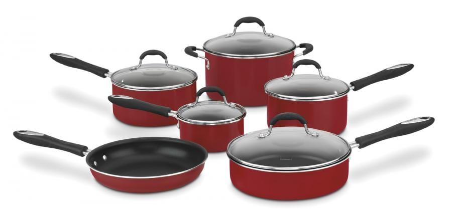 Cuisinart Advantage® 11 Piece Nonstick Cookware Set, Red