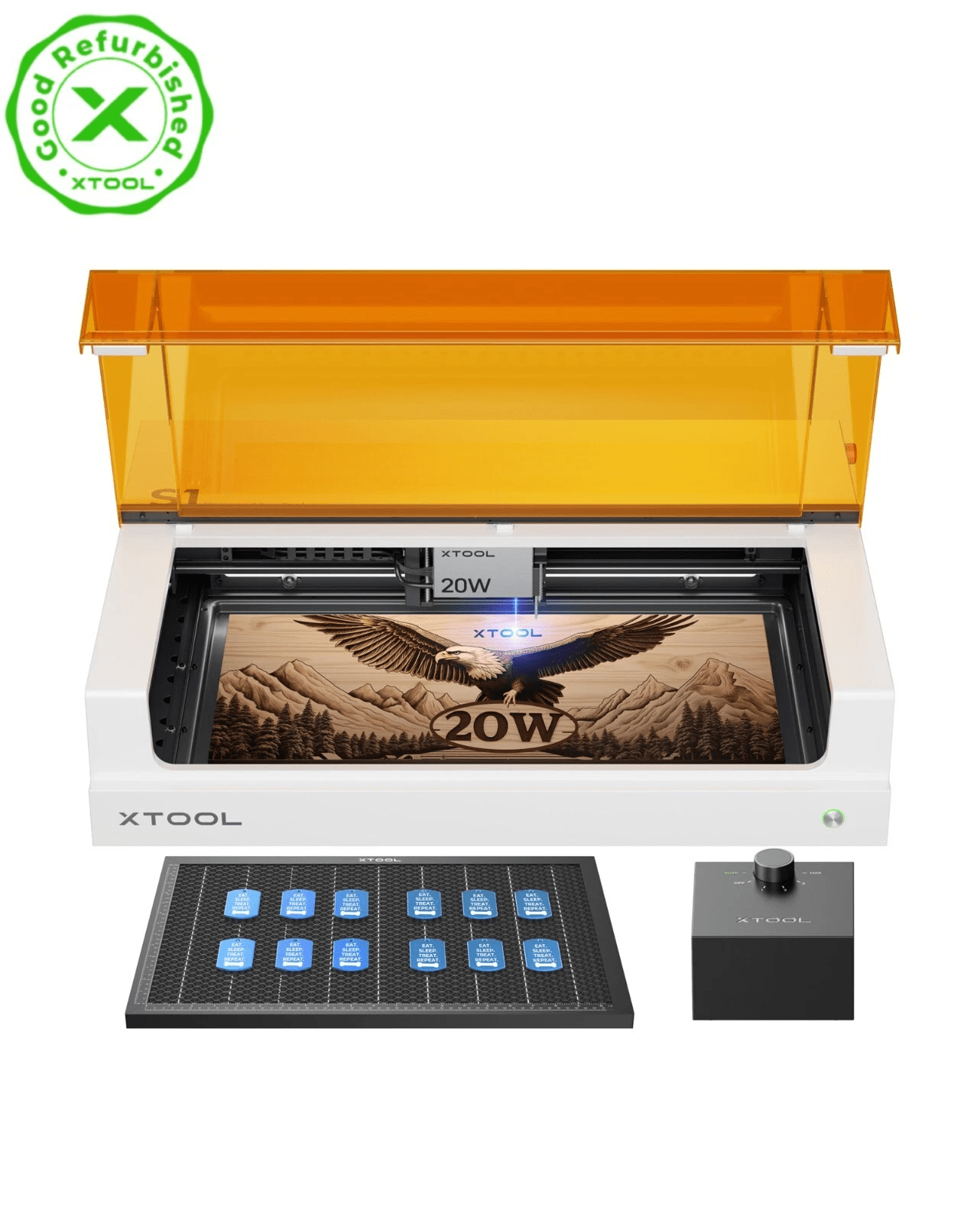 xTool S1 20W Laser Engraver and Cutter Machine with Air Assist & Honey
