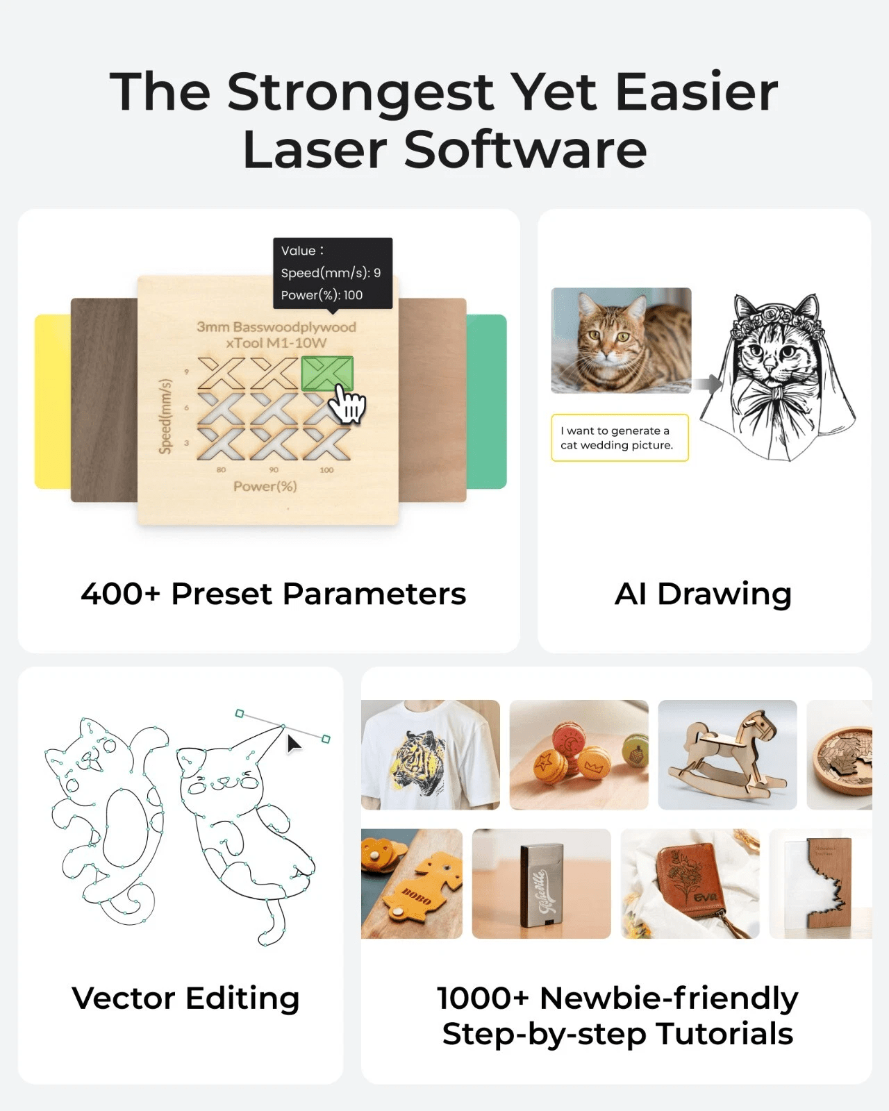 xTool 40W Laser Engraver, 600mm/s Engraving Speed ,Basic Bundle, Dark Green - Certified Refurbished