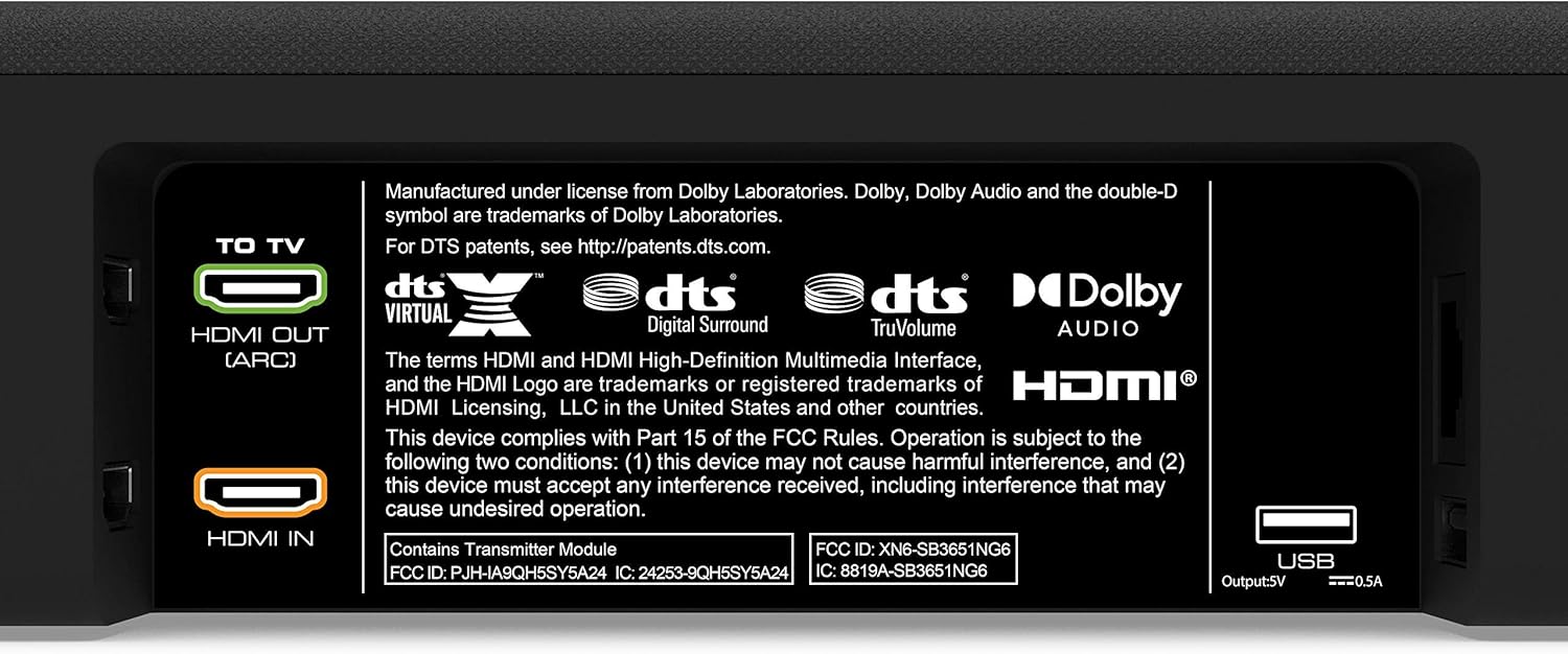 Vizio 5.1 Channel Dolby Atmos 36" Soundbar System - Certified Refrurbished