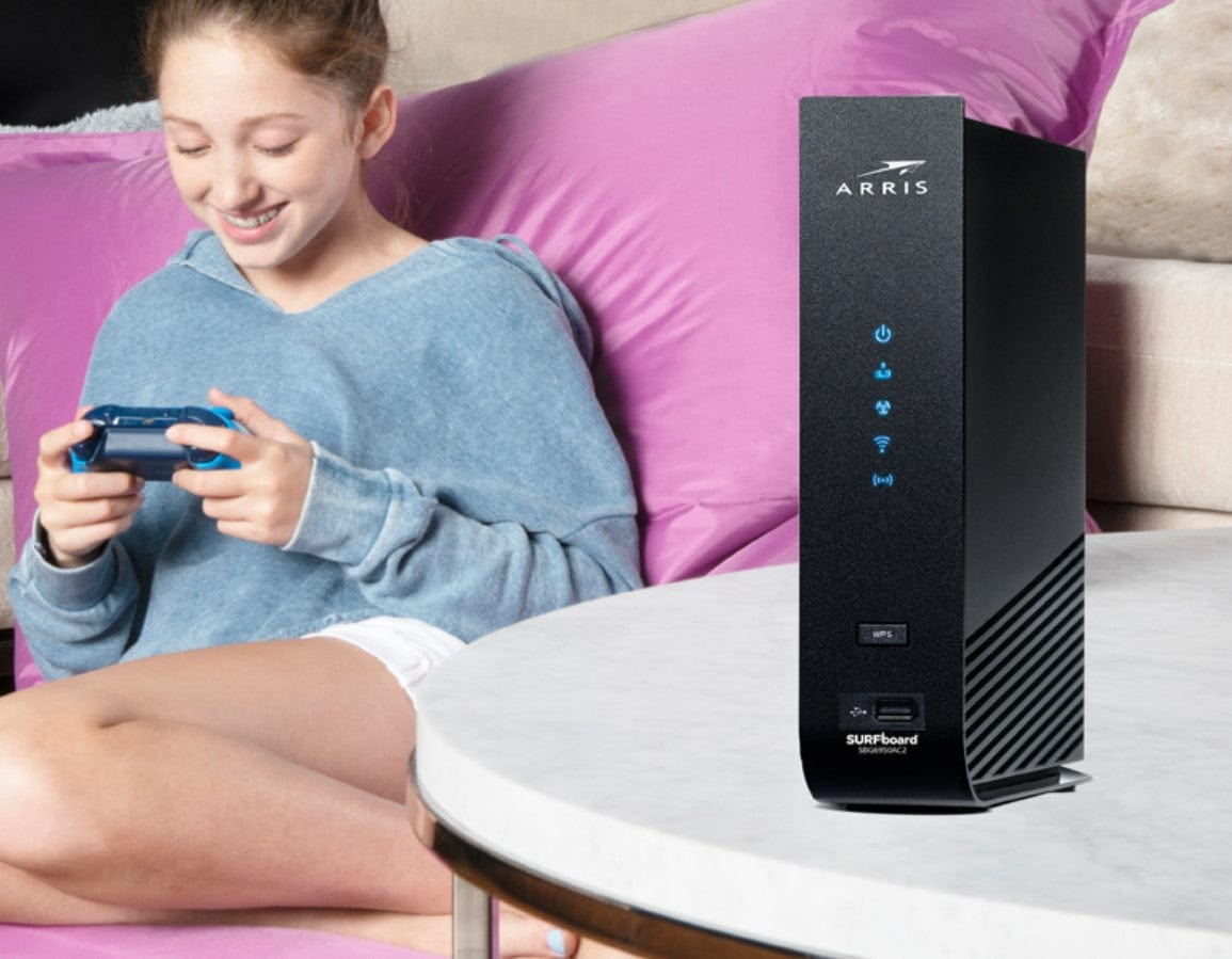 Arris SBG6950AC2 SURFboard DOCSIS 3.0 Cable Modem & AC1900 Wi-Fi Router 400 Mbps Max Speed - Certified Refurbished