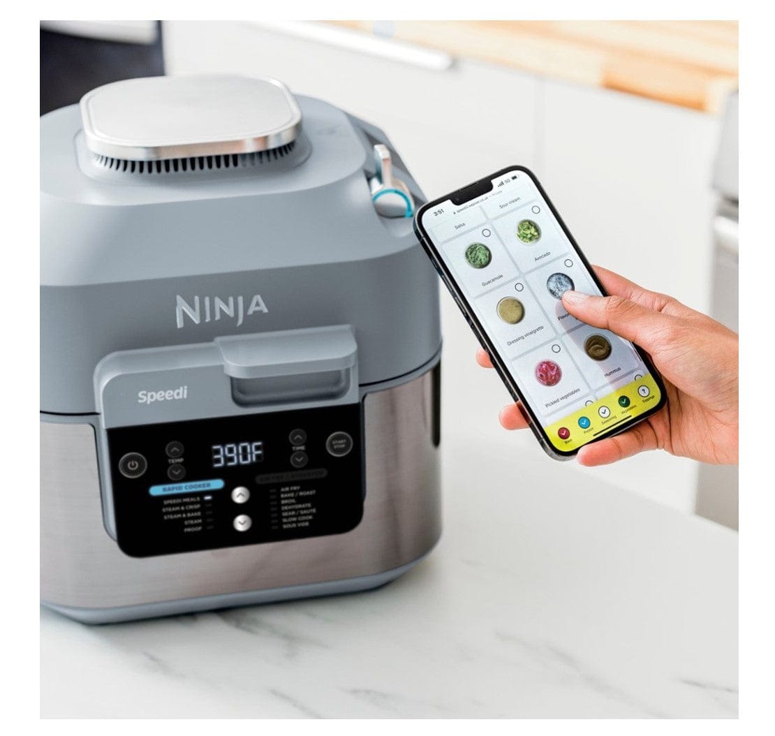 Ninja 6-Quart 12-in-1 Functions All In One Pot Speedi Rapid Cooker & Air Fryer, Gray