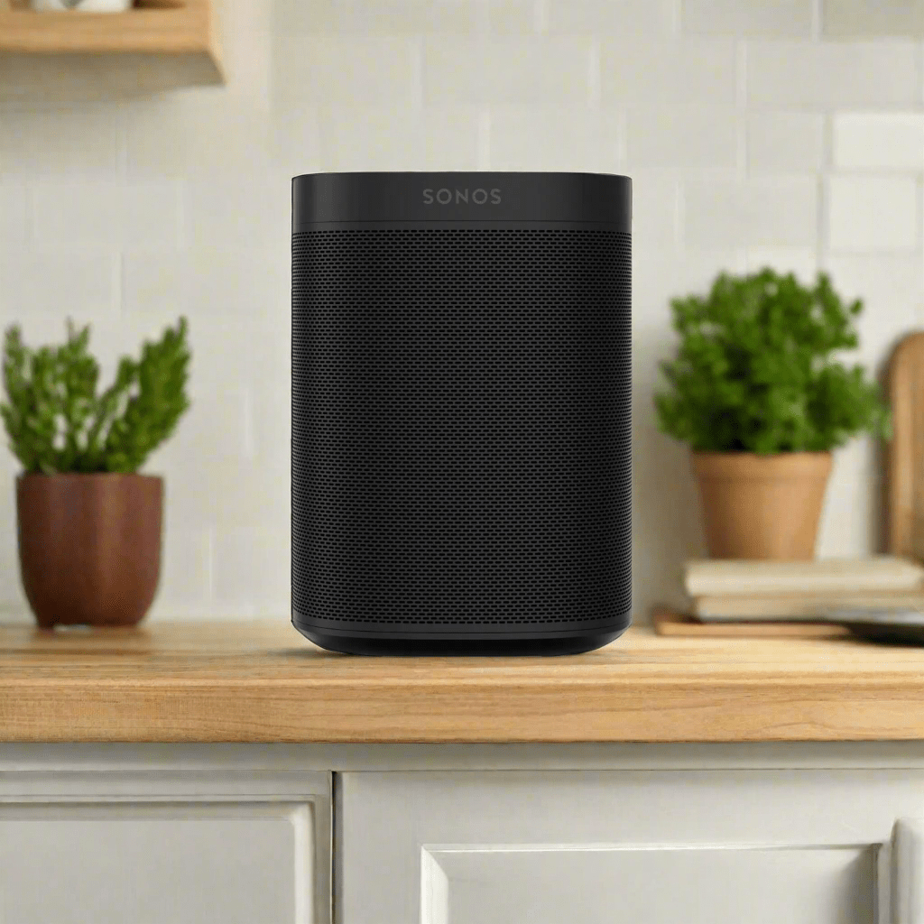 Sonos One SL Smart Connected Speaker, WiFi-Enabled, Stereo Sound, Black - Refurbished