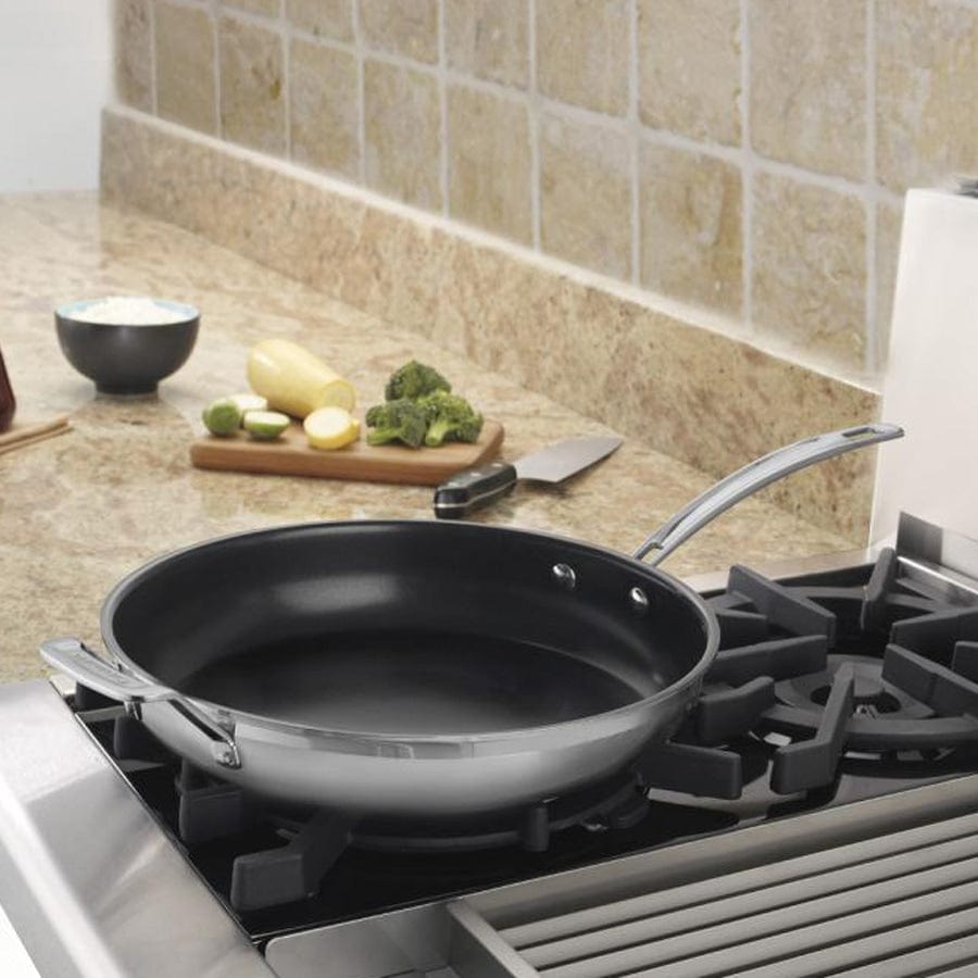Cuisinart MultiClad Pro Triple Ply Stainless Cookware 12" Nonstick Skillet, Silver