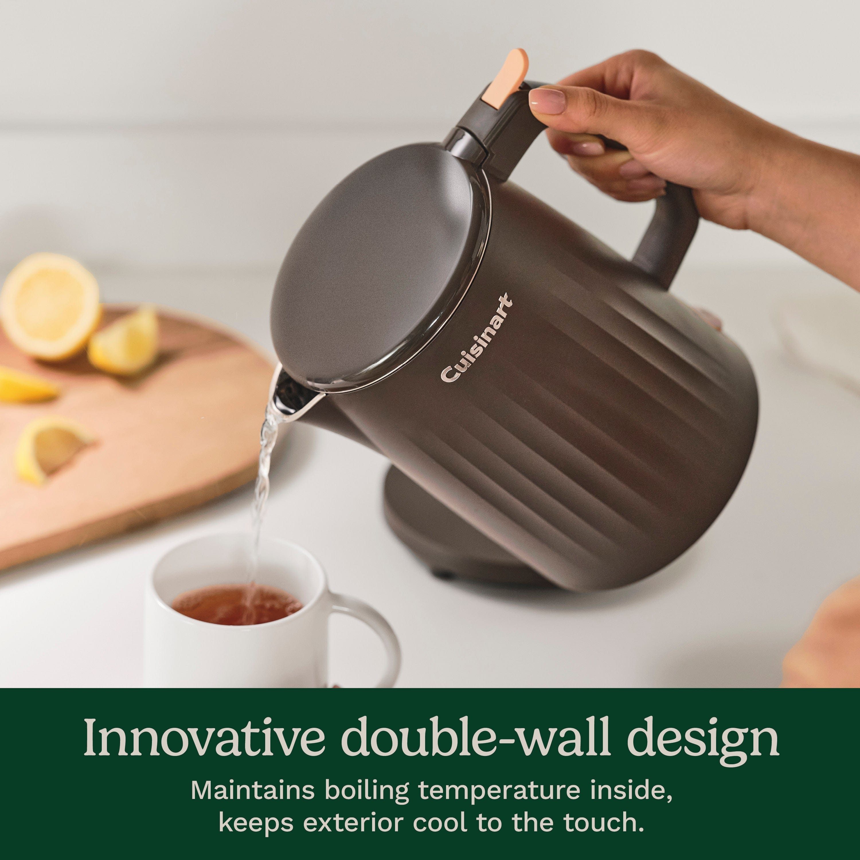 Cuisinart Soho™ 1-Liter Double-Wall Electric Kettle, Warm Black