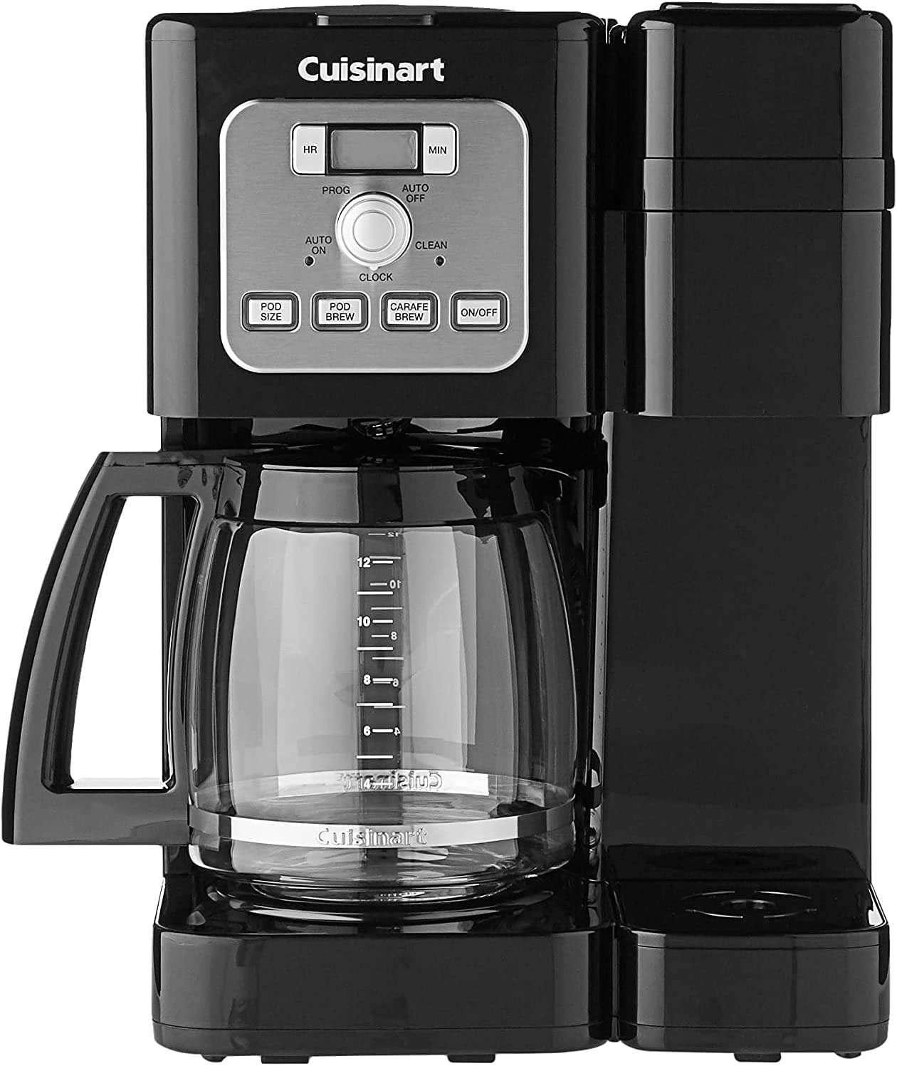 Cuisinart 12-Cup Coffee Center Brew Basics Coffeemaker, 2-in-1 Pods + Drip, Black - Certified Refurbished