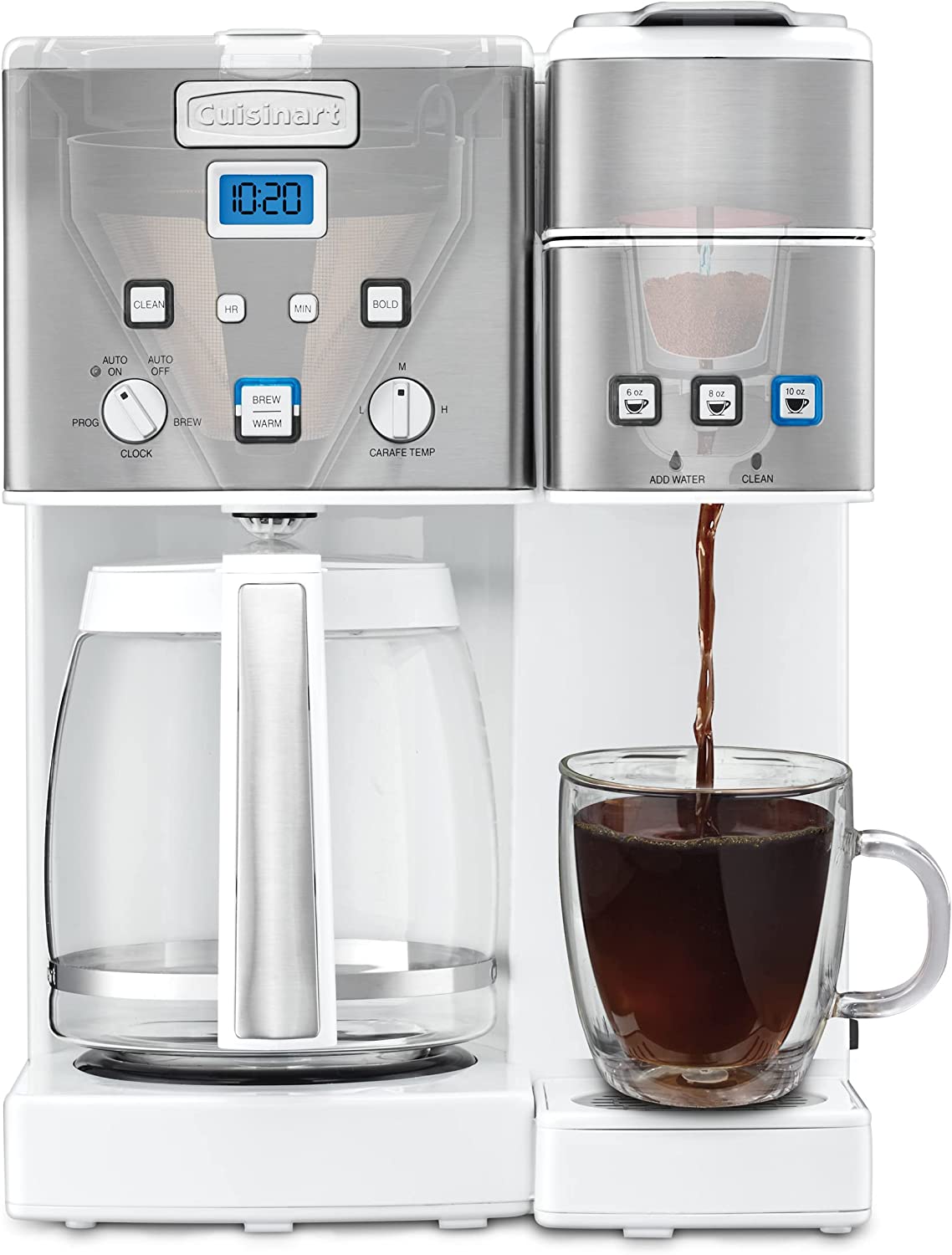 Cuisinart 12 Cup K-Cup/Carafe Combo Coffeemaker White - Certified Refurbished