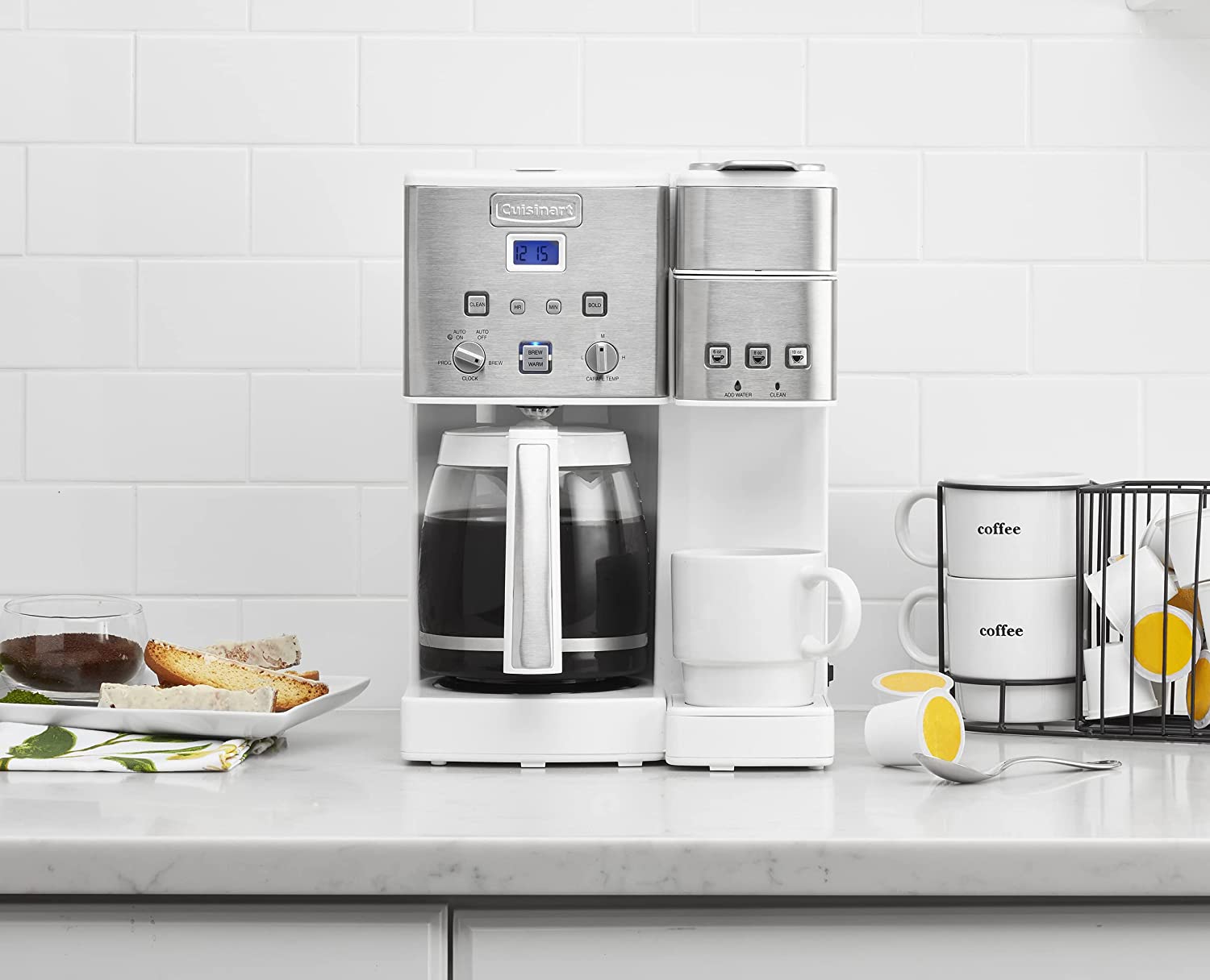 Cuisinart 12 Cup K-Cup/Carafe Combo Coffeemaker White - Certified Refurbished
