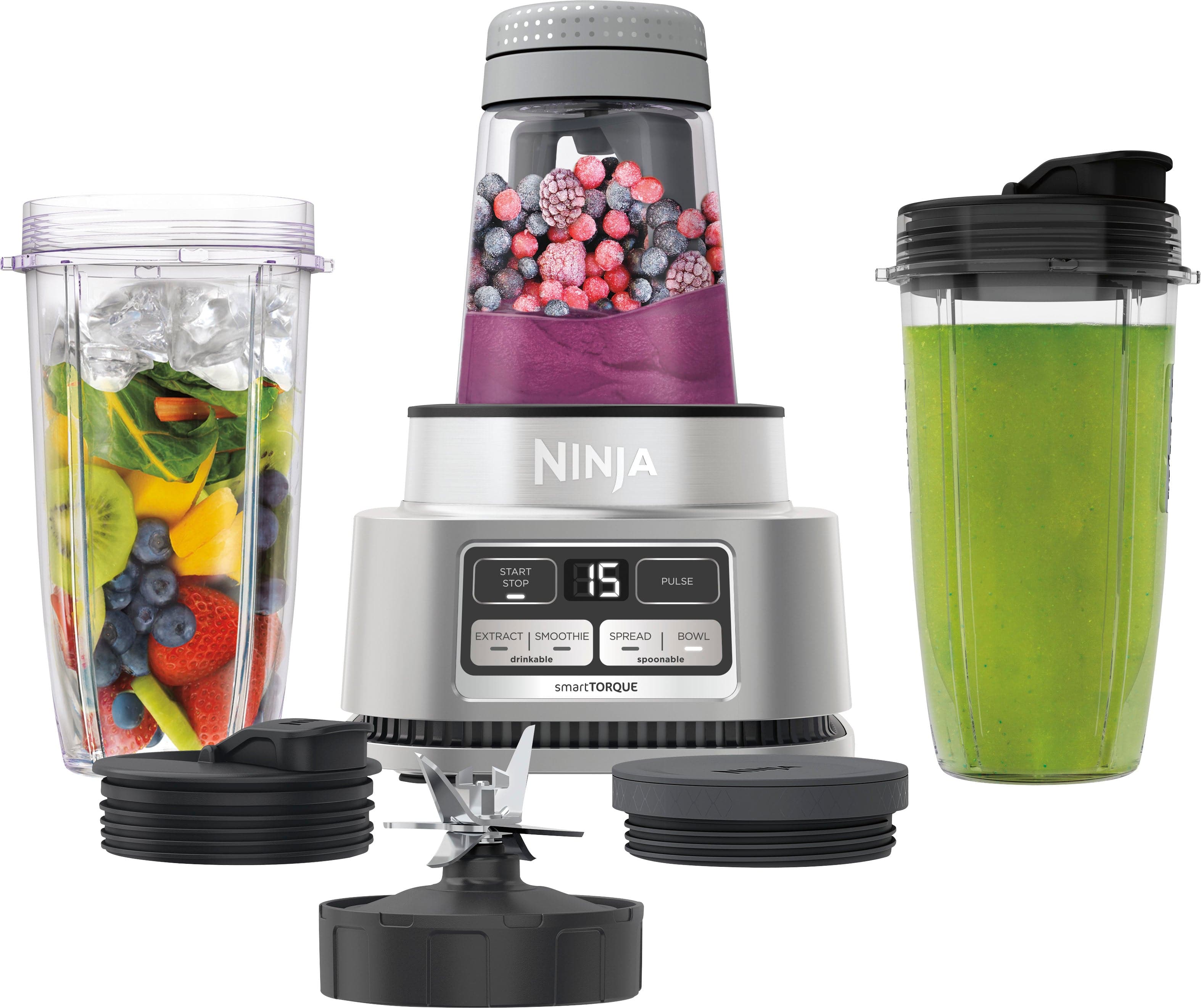 Ninja SS100 1100W 2 Auto-iQ Foodi Smoothie Bowl Maker and Nutrient Extractor