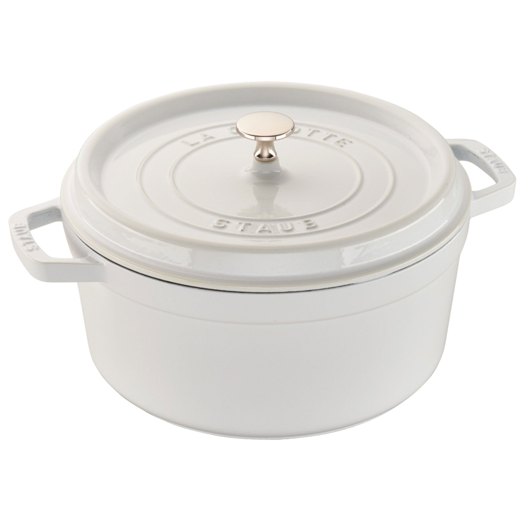 Staub Cast Iron 5.5-qt Round Cocotte, Dutch Oven - White