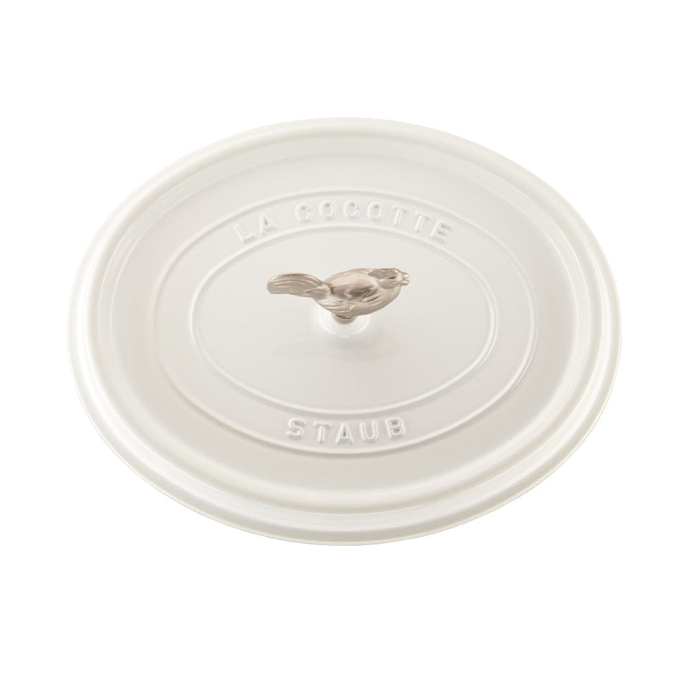 Staub Cast Iron 5.75-qt Coq au Vin Oval Cocotte, Dutch Oven - White