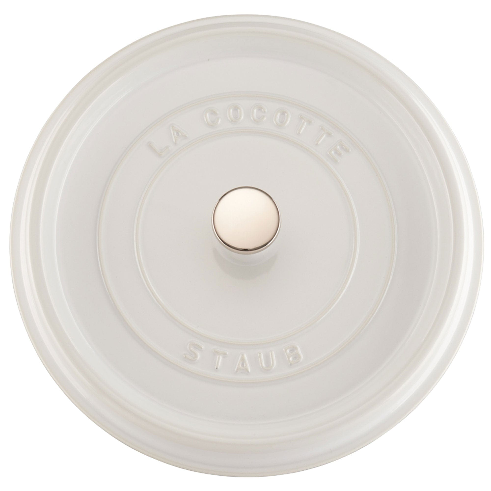 Staub Cast Iron 5.5-qt Round Cocotte, Dutch Oven - White