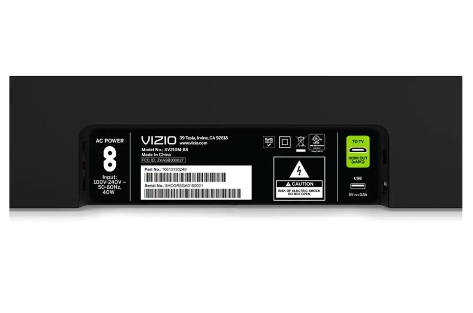 Vizio 2.1 Dolby Atmos DTS Soundbar + Subwoofer - Certified Refurbished