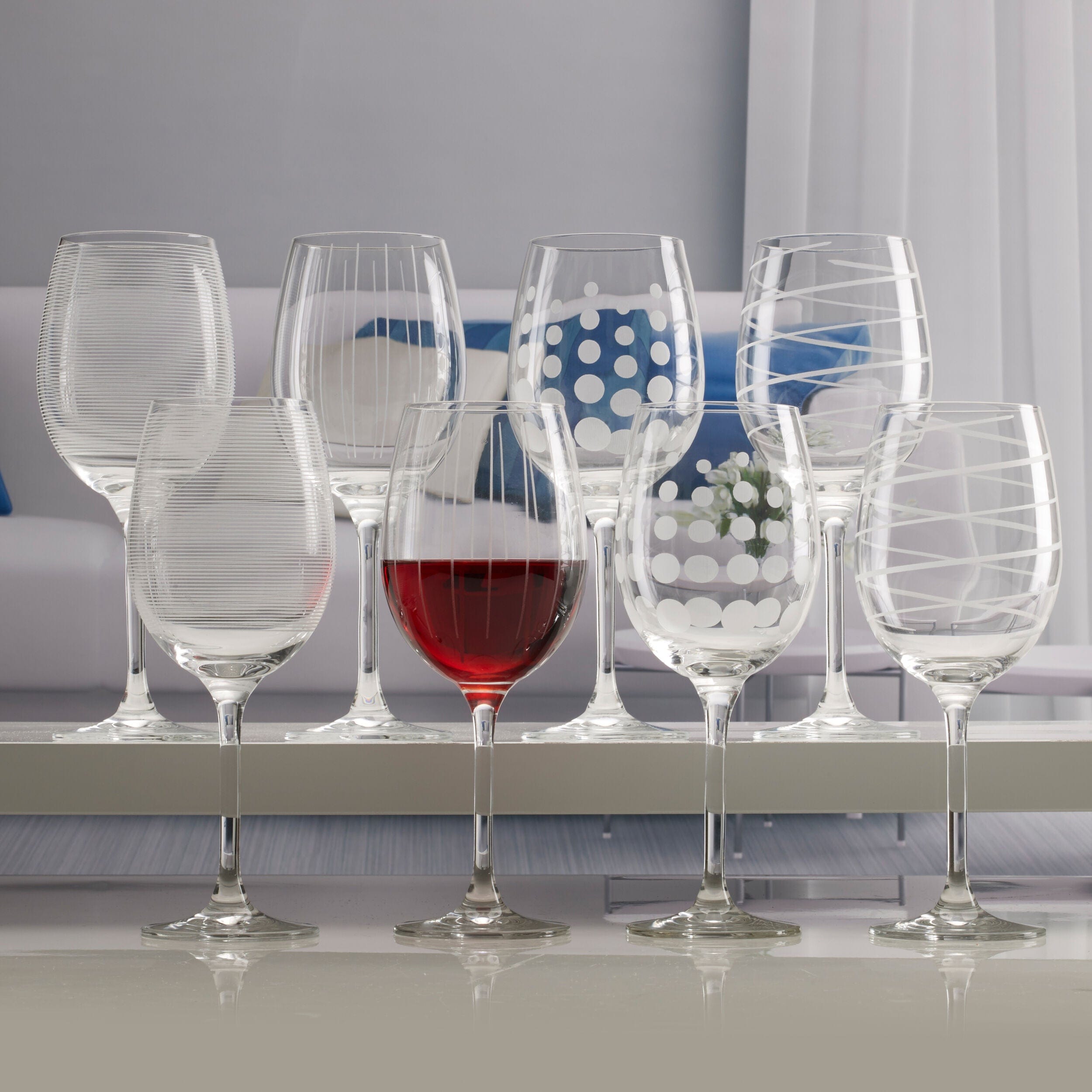 Mikasa Cheers White Wine Glasses, Set of 4, 16-ounce Wine Glasses