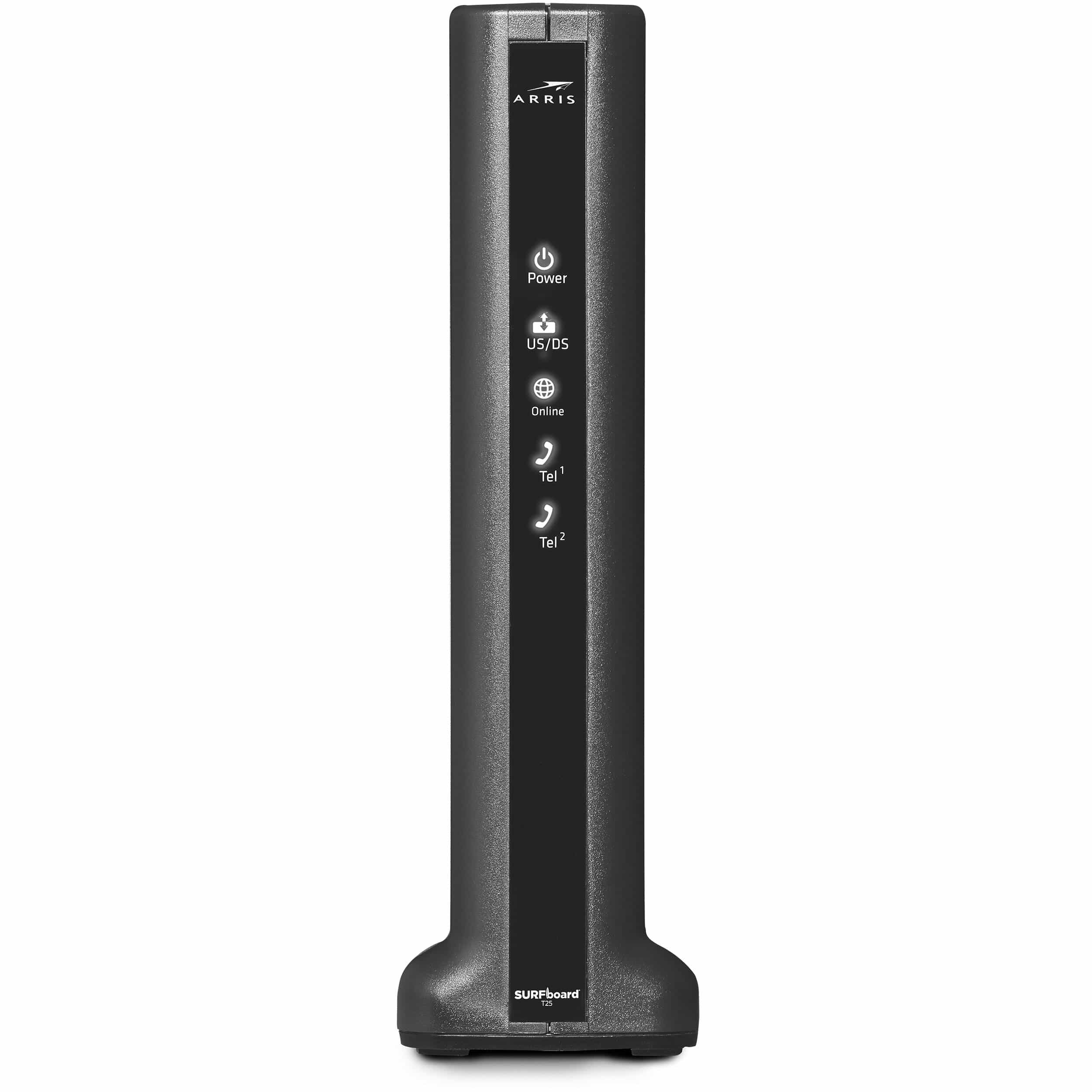 Arris T25 SURFboard Cable Modem DOCSIS 3.1 Gigabit Internet & Voice 800 Mbps Max Speed - Certified Refurbished