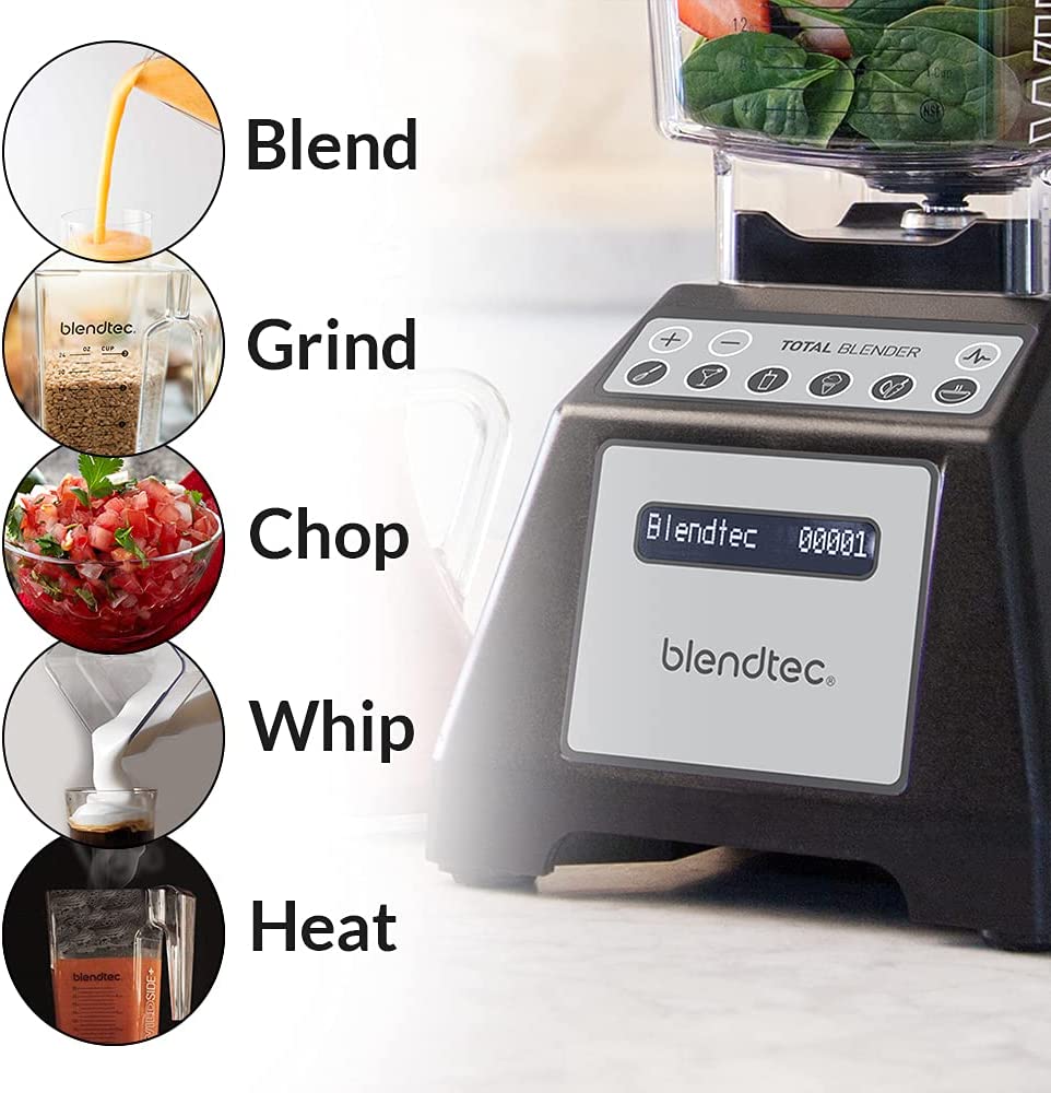 Blendtec Total Classic FourSide Original Blender White - Certified Refurbished