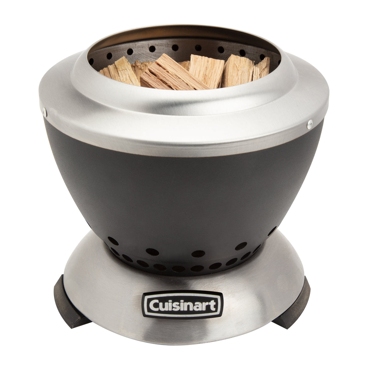 Cuisinart 7.5” Cleanburn Smokeless Table Top Fire Pit, Silver & Black
