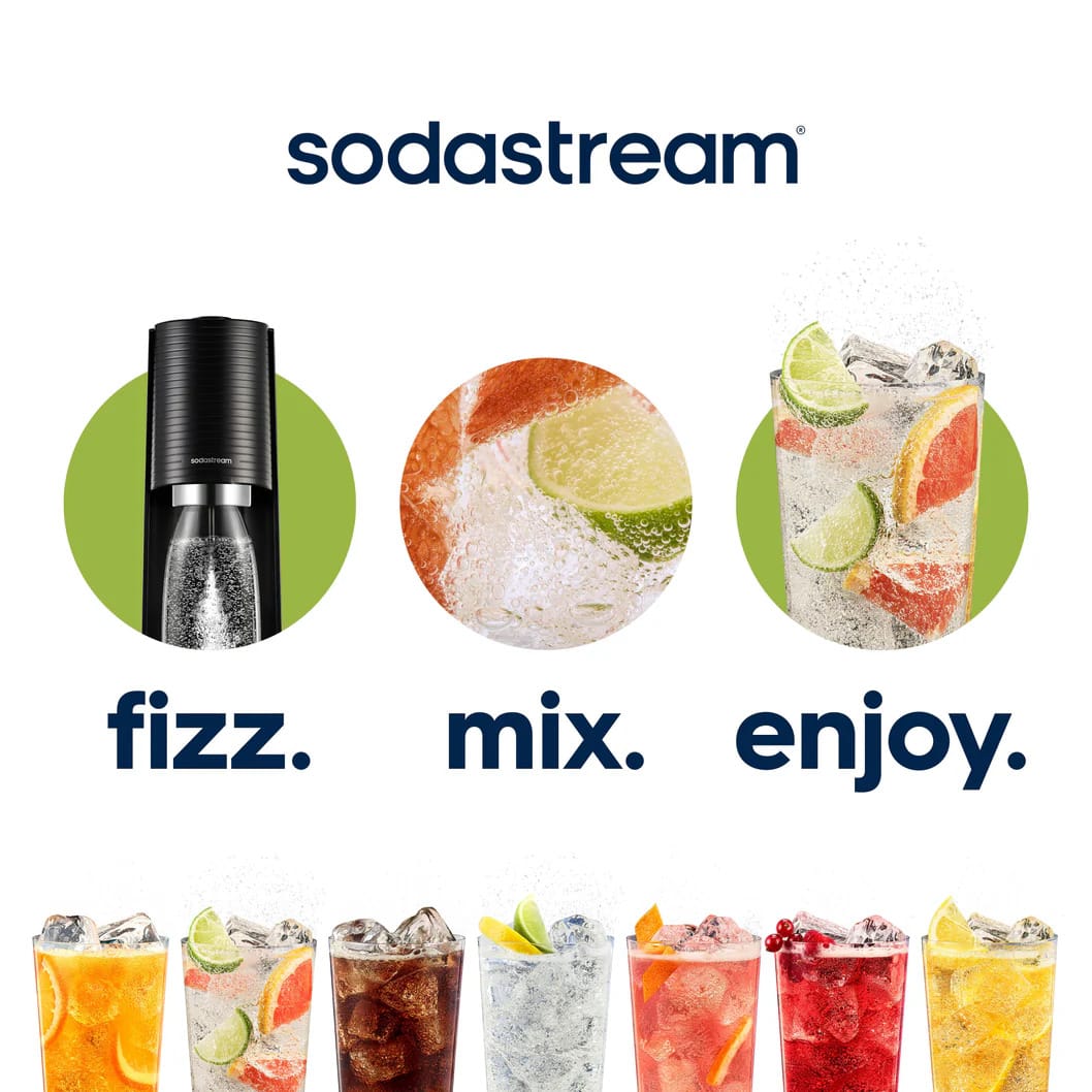 SodaStream Terra Sparkling Water Maker Starter Kit, Black