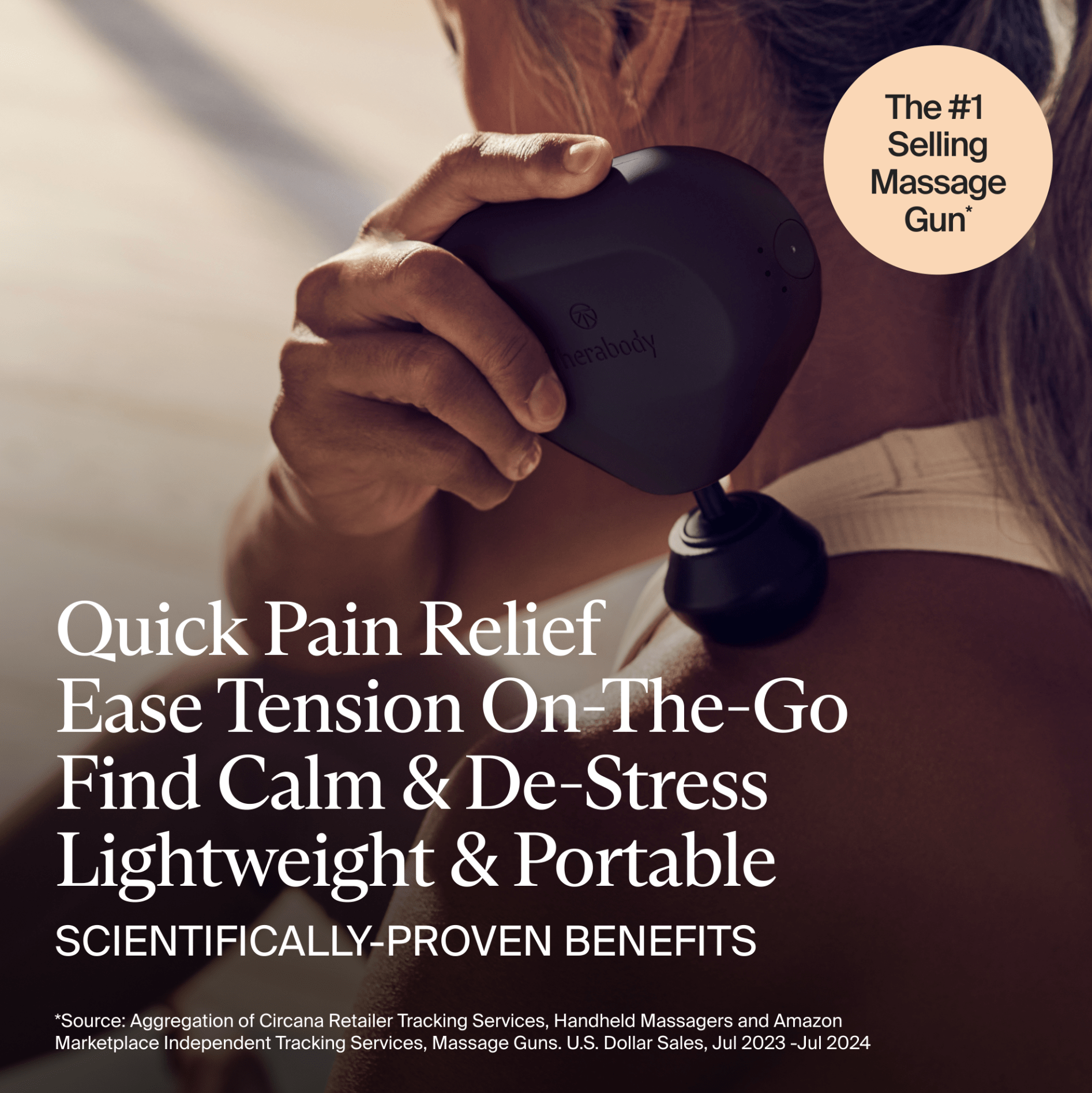 Theragun Mini 2.0 Lightweight Massage Gun, Smart Tech, FDA Registered, Black - Certified refurbished