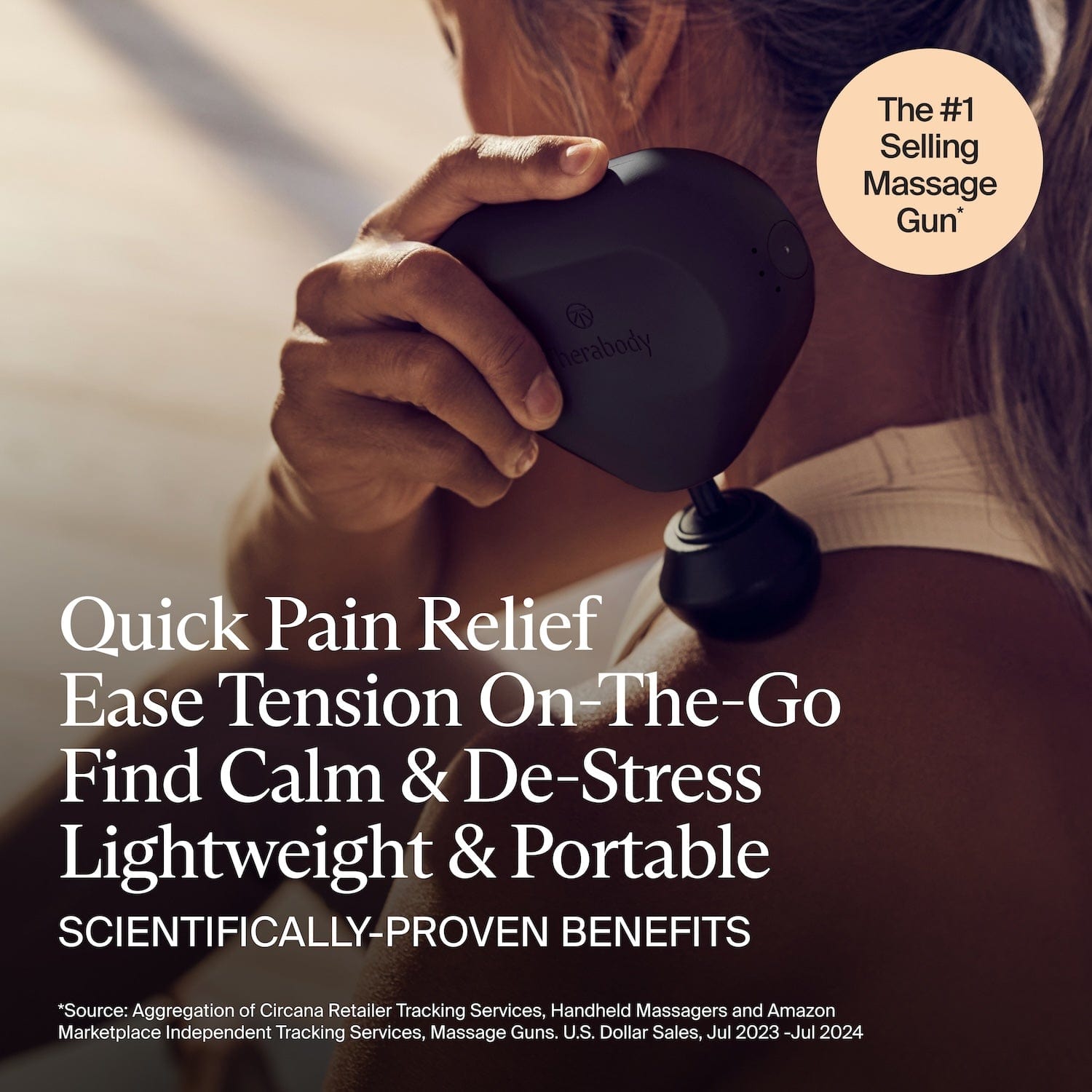 Theragun Mini Lightweight Massage Gun, 2nd Generation, FDA Registered, Black - Certified Refurbished