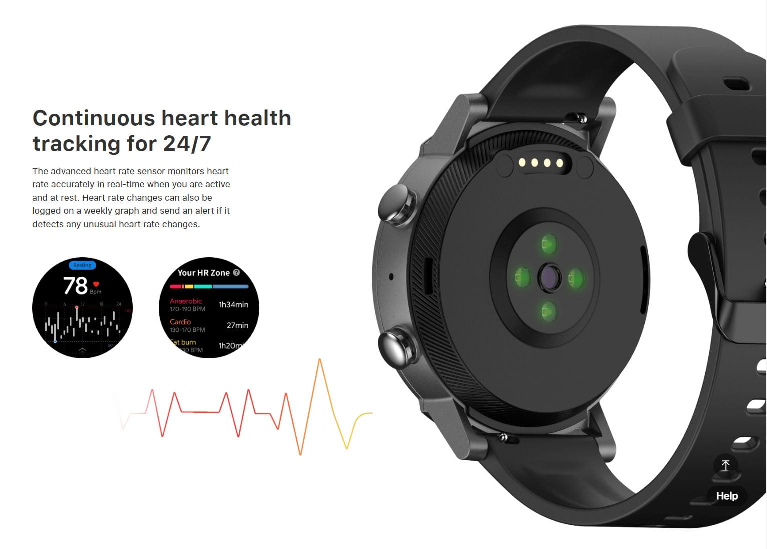 Ticwatch E3 Health Monitor Fitness Tracker GPS NFC Mic Speaker IP68 Waterproof iOS Android Compatible Smart Watch