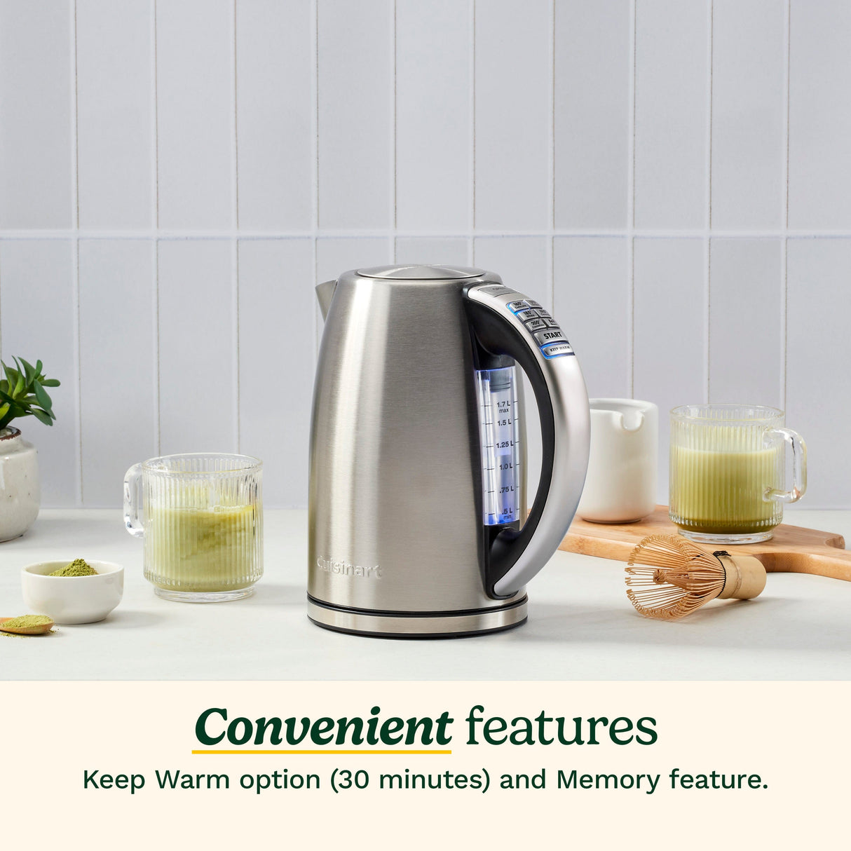 Cuisinart PerfecTemp® Cordless Electric Kettle, Silver