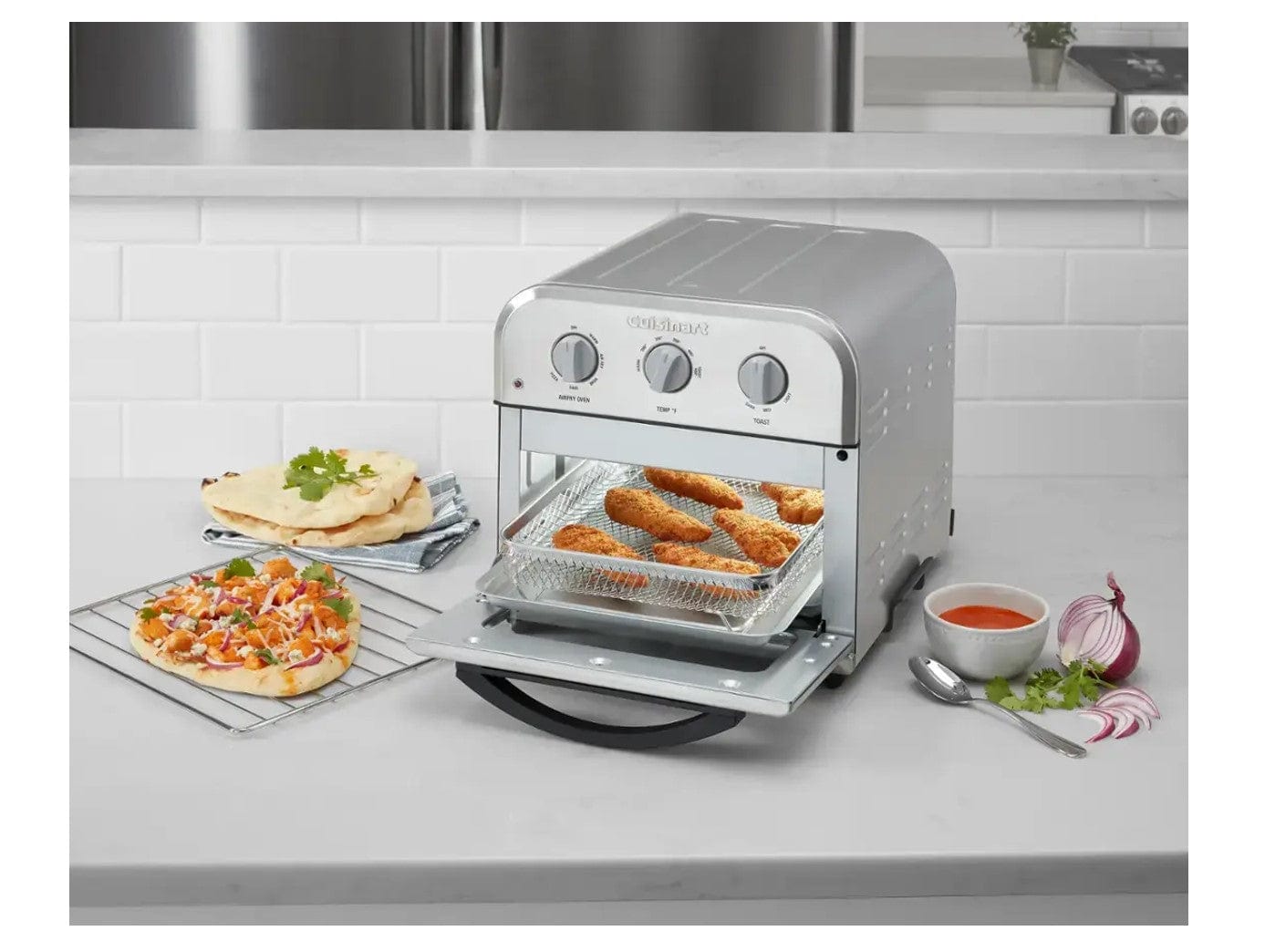 Cuisinart Compact Airfryer Toaster Oven with 6-in-1 Functions, Stainless Steel - Certified Refurbished