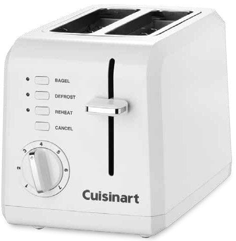 Cuisinart 2 Slice Compact Plastic Toaster, White