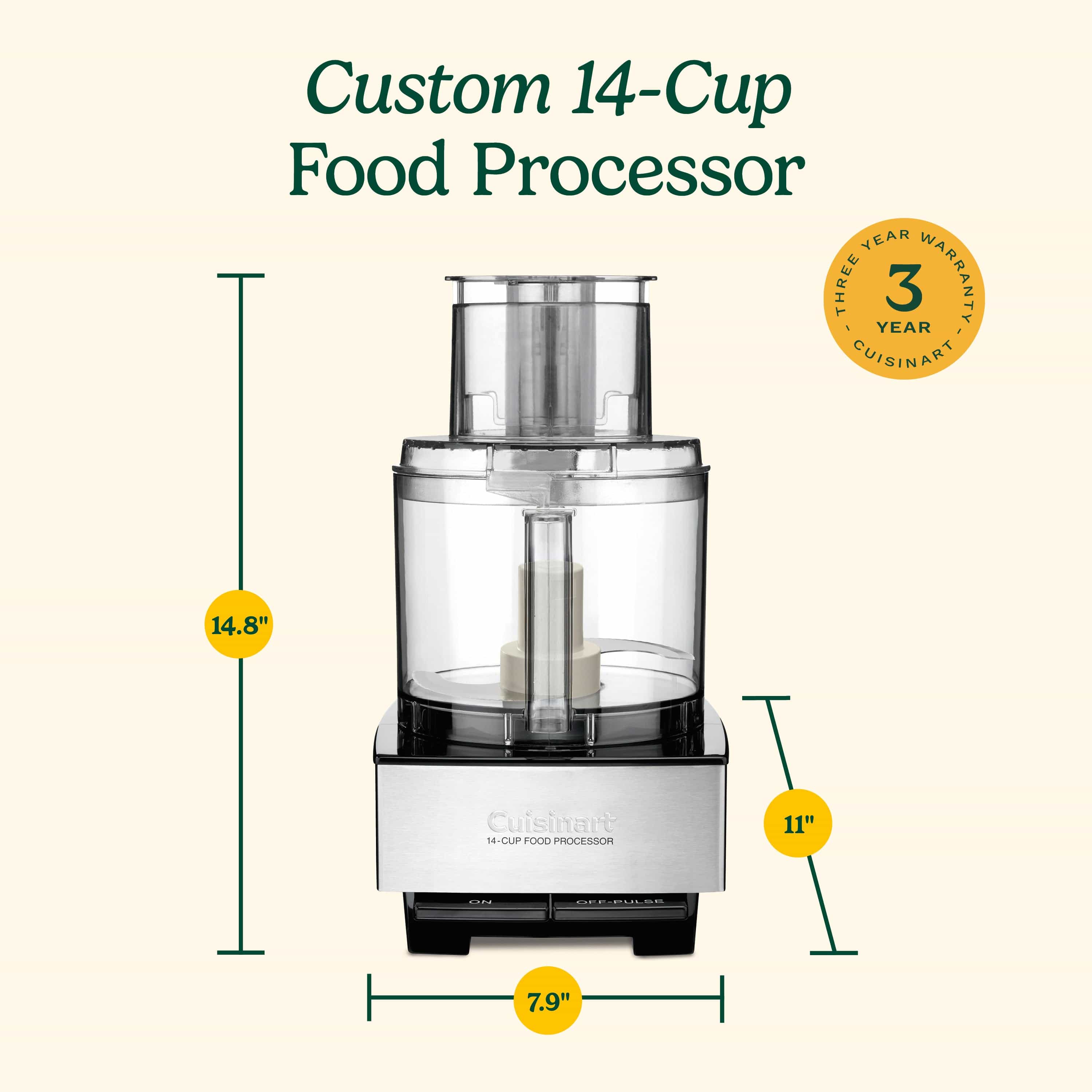 Cuisinart Custom 14 Cup Food Processor, Silver