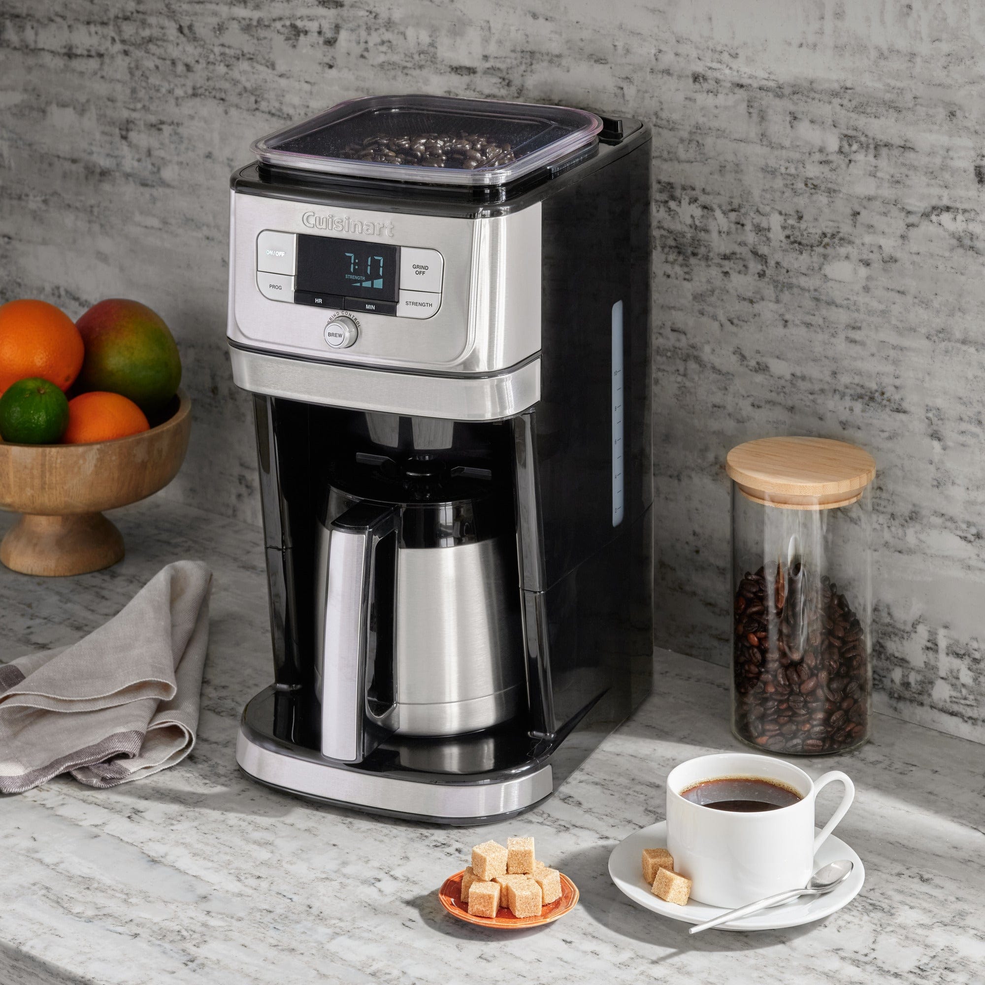 Cuisinart Burr Grind & Brew 10 Cup Coffee Maker, Silver