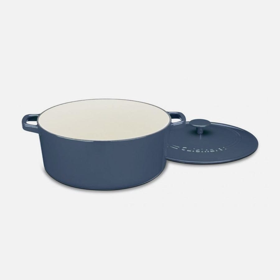Cuisinart Chef’s Classic™ Enameled Cast Iron Cookware 7 Qt. Round Covered Casserole, Blue