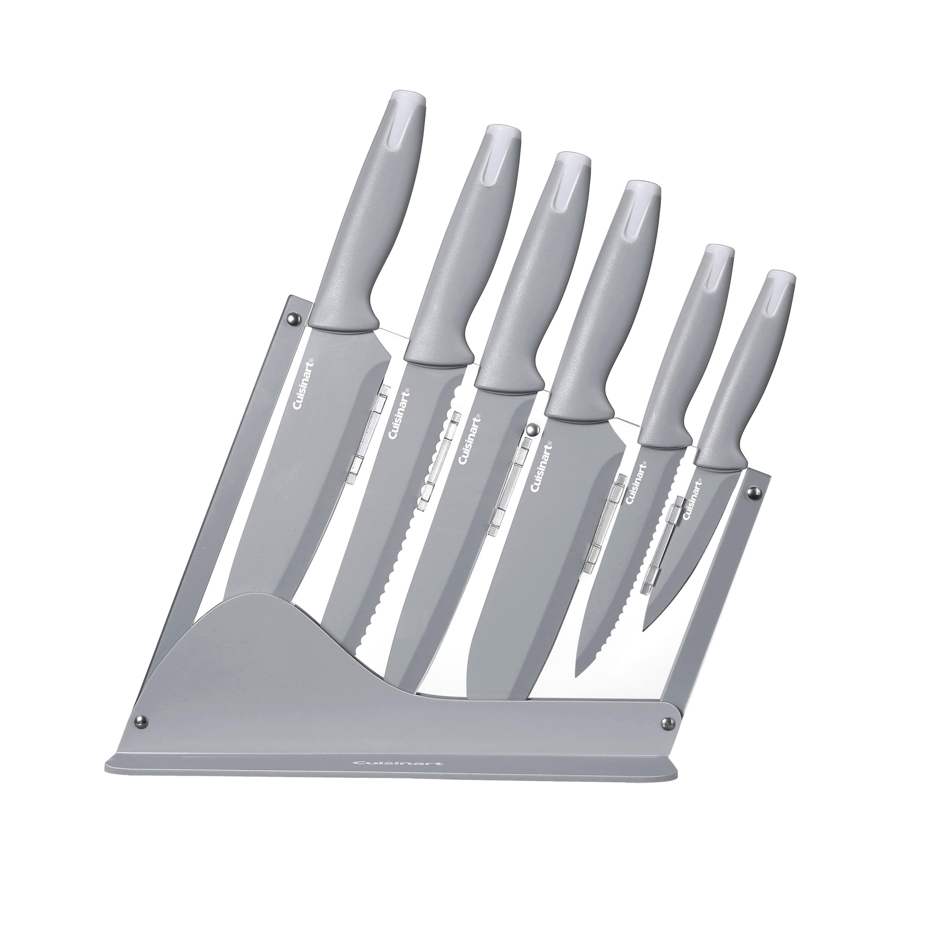 Cuisinart 7pc Ceramic Coated Cutlery Set in Acrylic Block - Grey, Gray