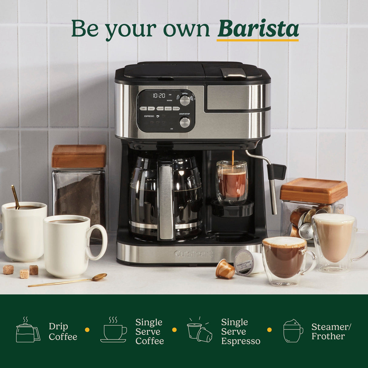 Cuisinart Coffee Center® Barista Bar 4-in-1 Coffee Maker, Black