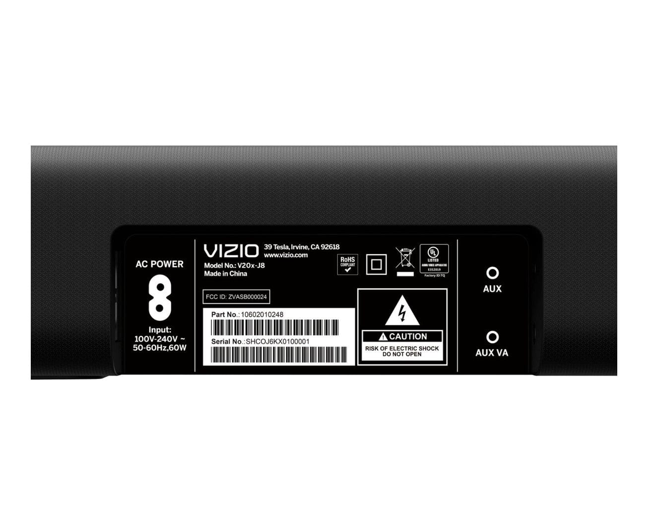 Vizio V-Series 2.0 Compact Low-Profile Bluetooth Sound Bar - Certified Refurbished
